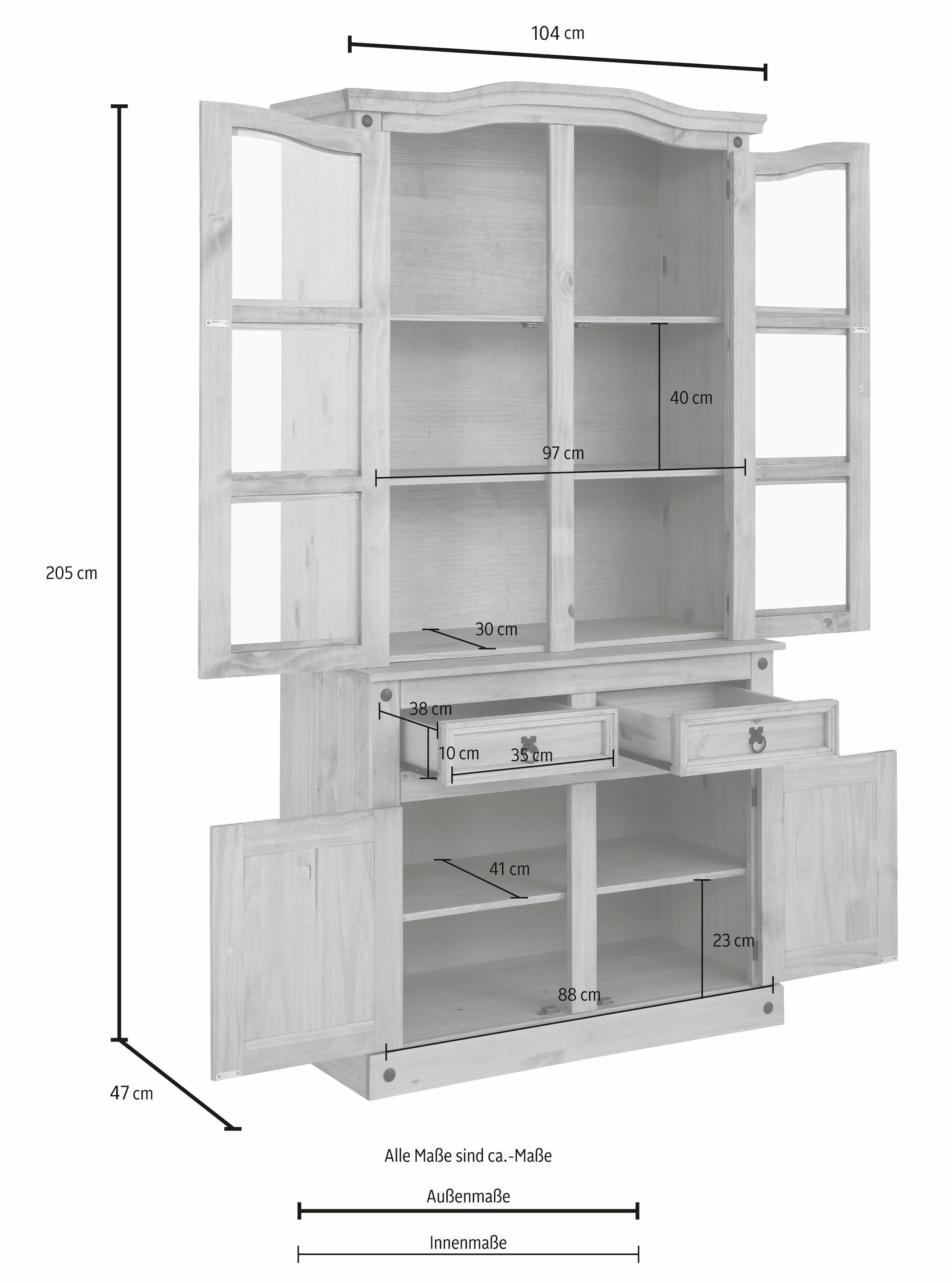 aus massiver »Mexico«, bestellen Kiefer, Home 106 cm Buffet online affaire Breite