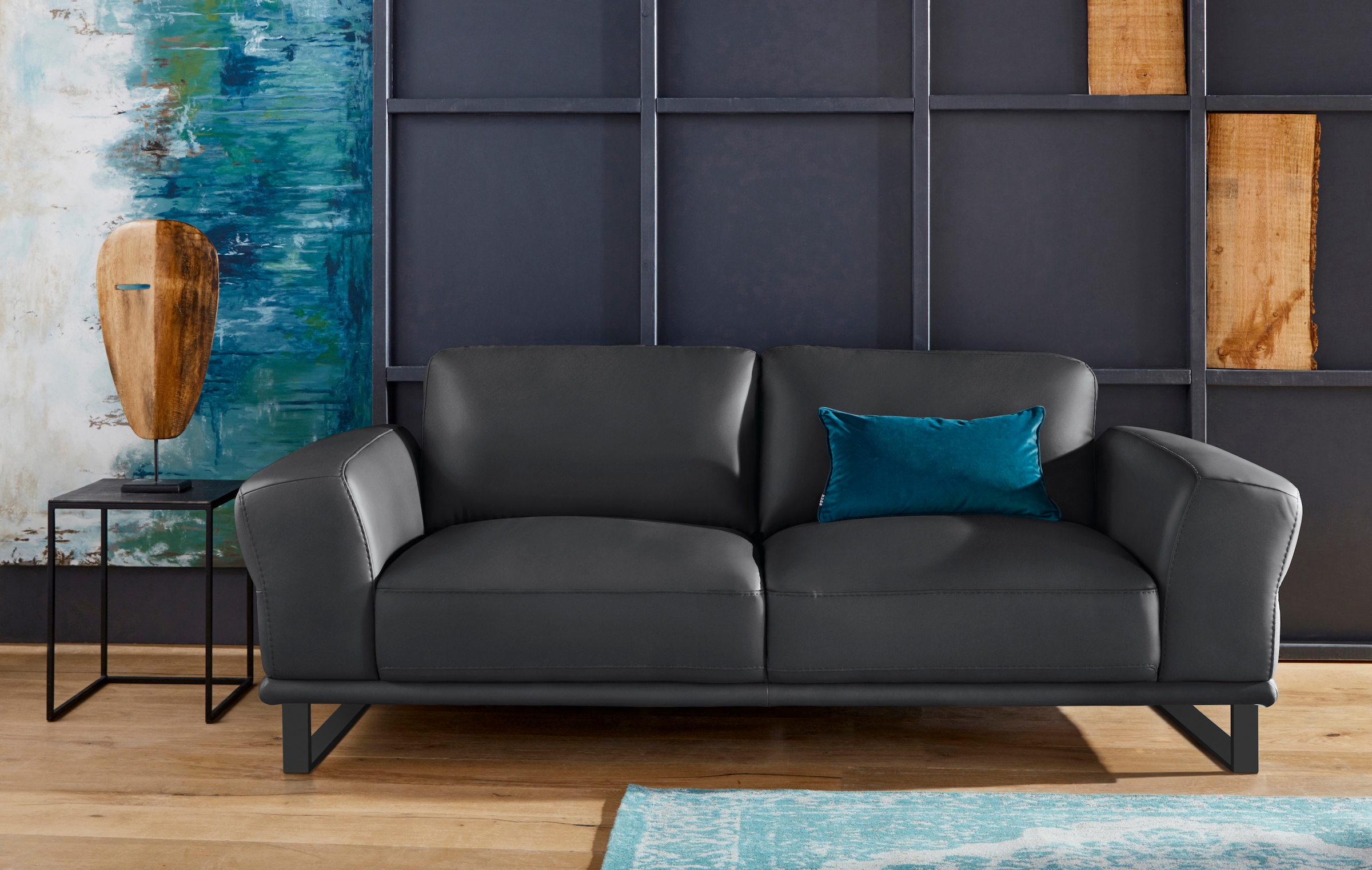 W.SCHILLIG 2,5-Sitzer »montanaa« mit Metallkufen in Schwarz pulverbeschicht günstig online kaufen