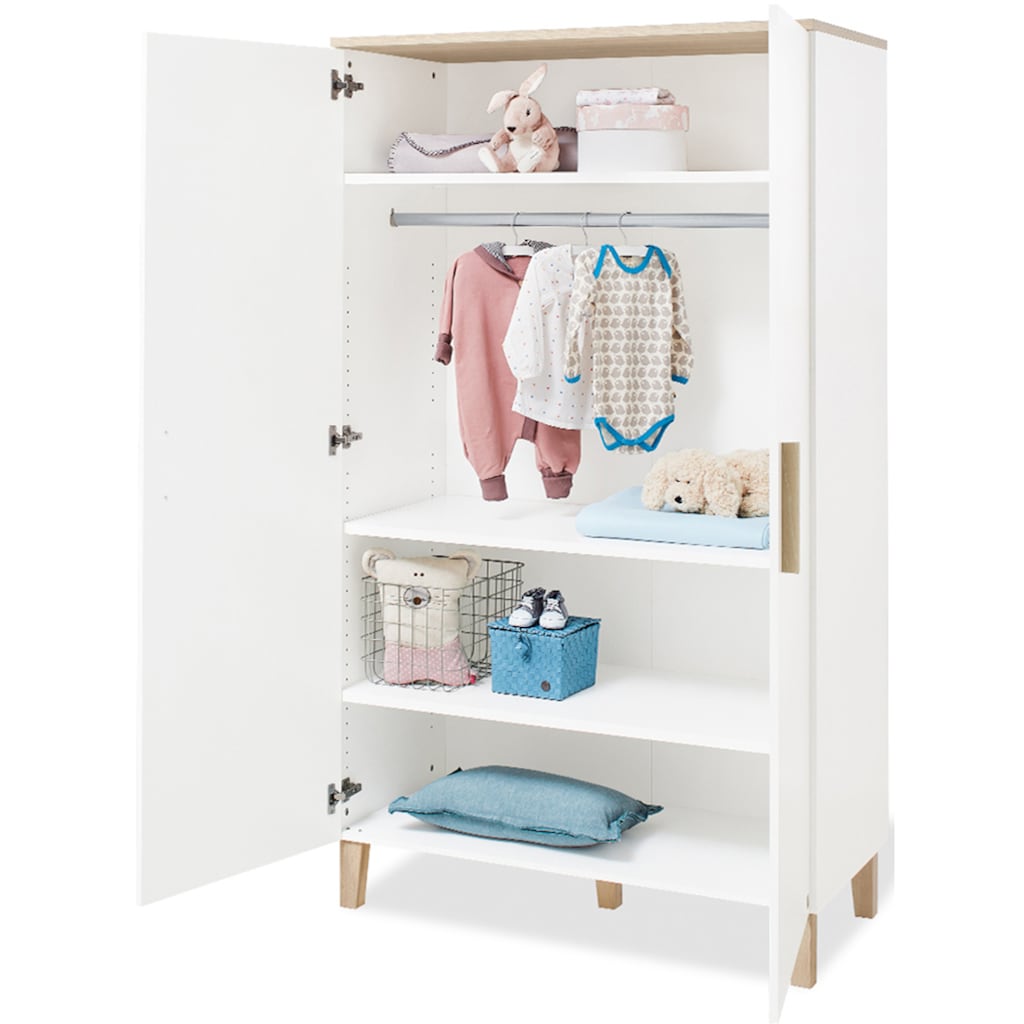 Pinolino® Babyzimmer-Komplettset »Lumi«, (Set, 3 St., Kinderbett, Schrank, Wickelkommode)