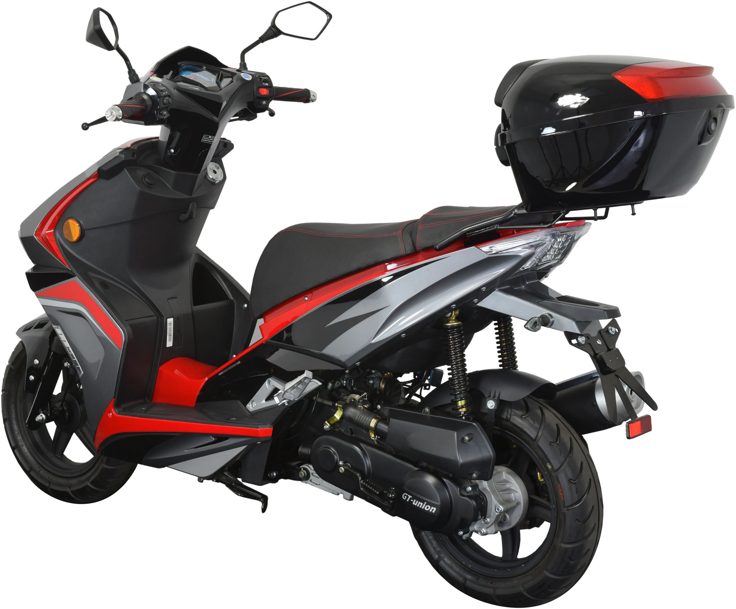 GT UNION Motorroller »Striker 45«, 49,5 cm³, 45 km/h, Euro 5, 3 PS, (Set, mit Topcase), Luftgekühlter Motor