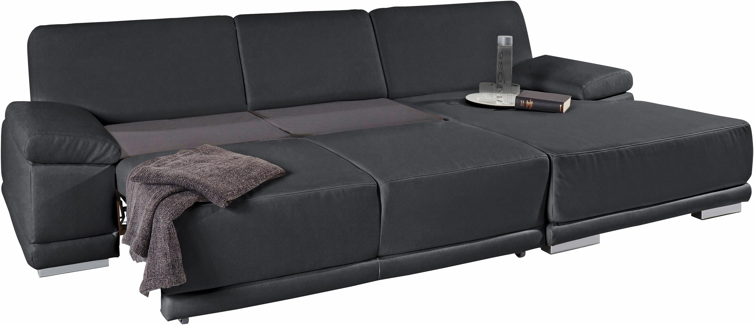 sit&more Ecksofa »Coria L-Form«, mit XL-Recamiere, wahlweise mit Bettfunktion