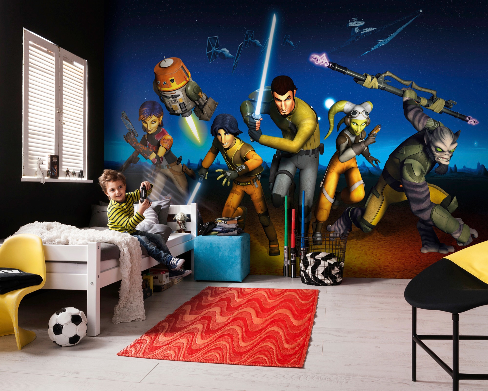 Komar Fototapete »STAR WARS Rebels Run - Größe 368 x 254 cm«, bedruckt, Kinderzimmer