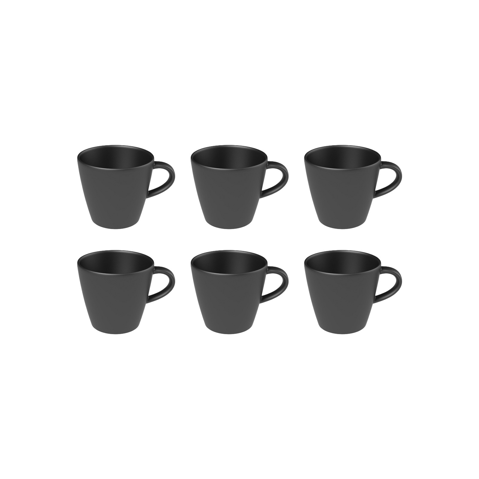 Villeroy & Boch Tasse »Kaffeetasse Manufacture Rock 150 ml 6er Set schwarz« günstig online kaufen
