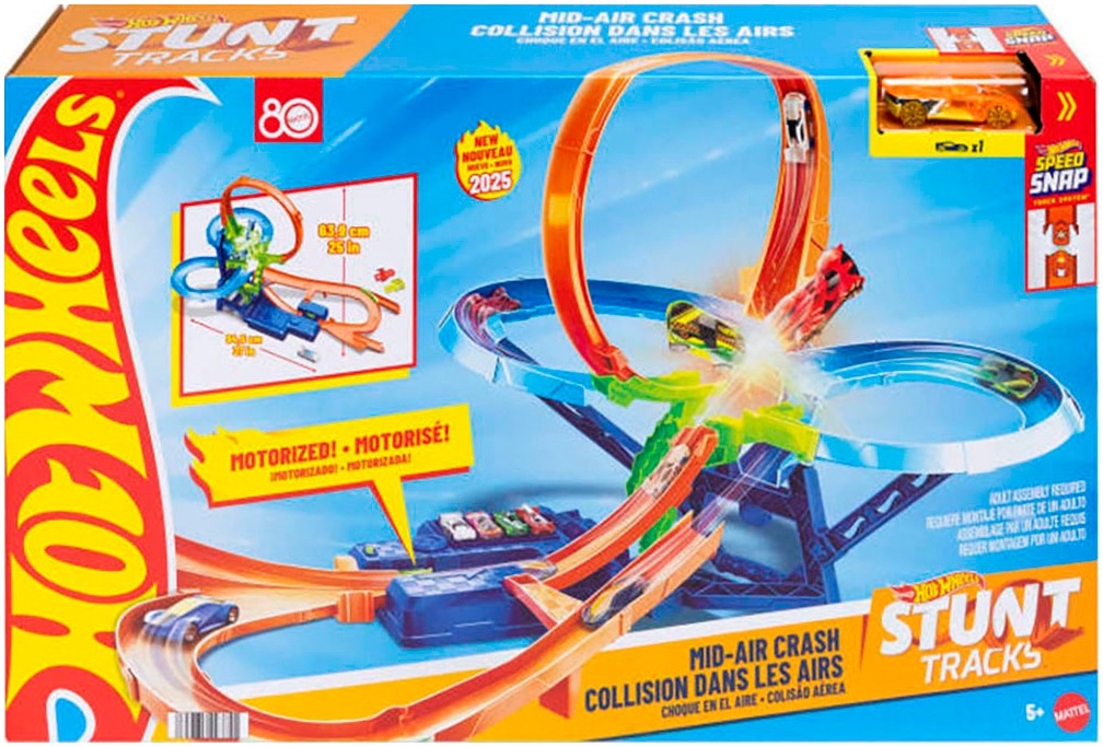 Hot Wheels Autorennbahn »Unendliche Crash-Action«, mit batteriebetriebenen Beschleuniger