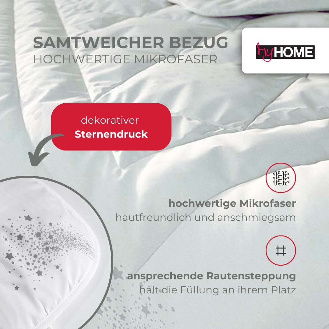 RIBECO Kunstfaserbettdecke »Jan«, normal, (1 St.), normal, Bezug: Polyester, (1-tlg), Unschlagbares Preis- / Leistungsverhältnis!