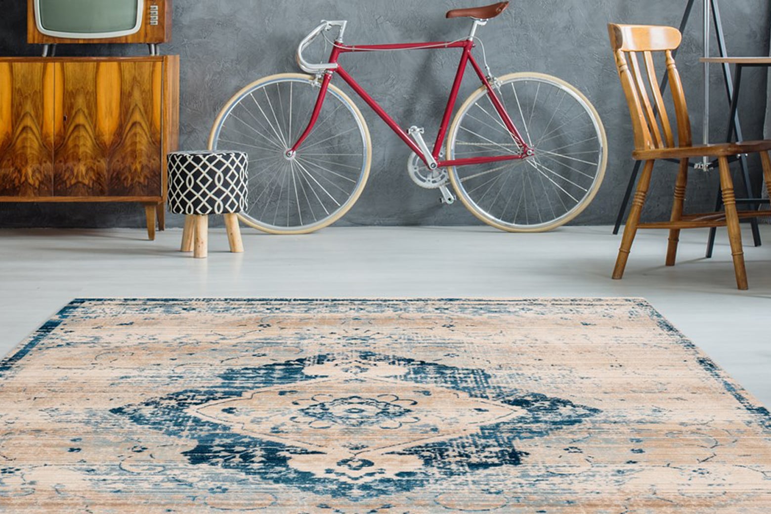 my home Teppich »Marina«, rechteckig, 5 mm Höhe, Wohnzimmer günstig online kaufen