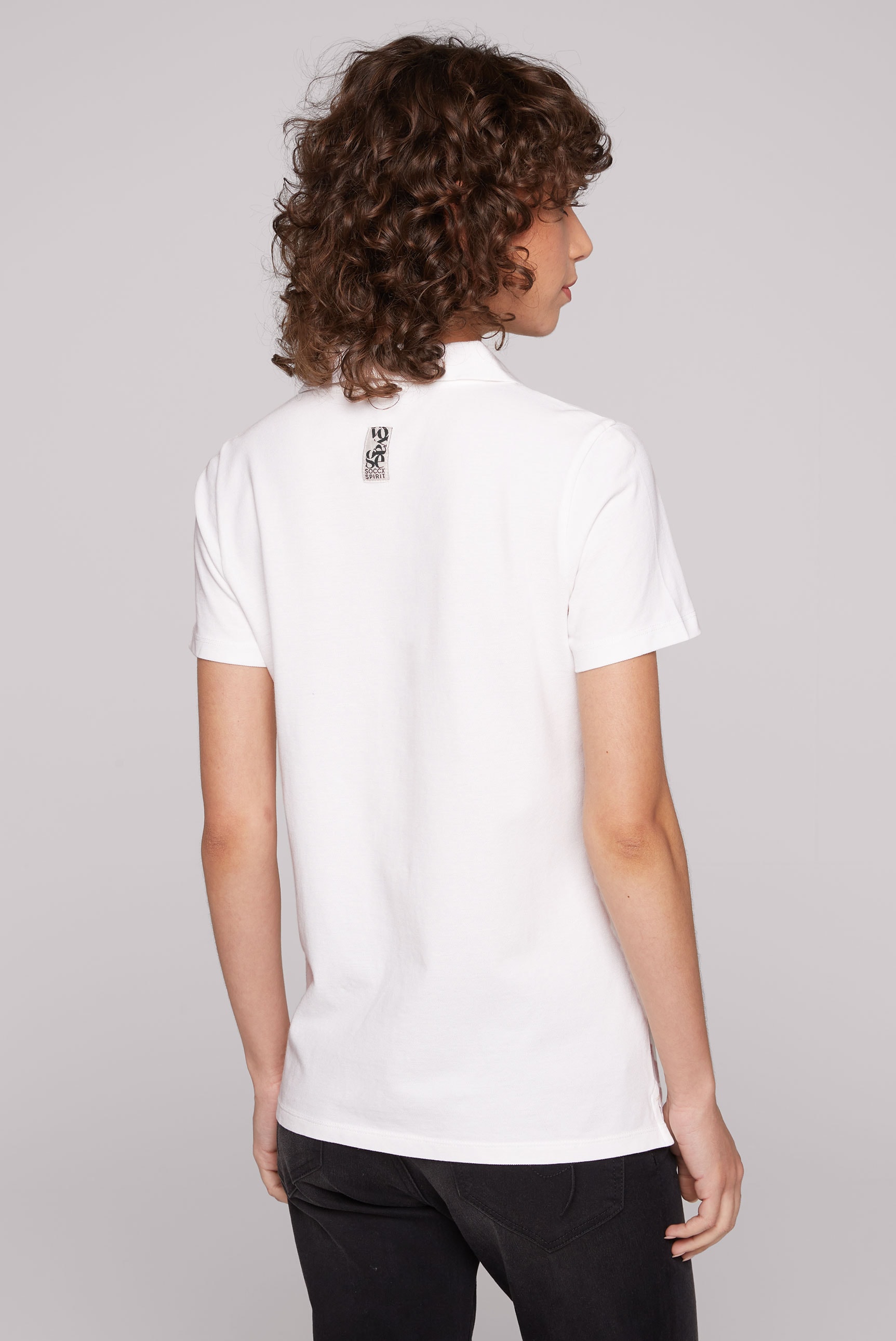 Poloshirt, online SOCCX mit Elasthan-Anteil bei