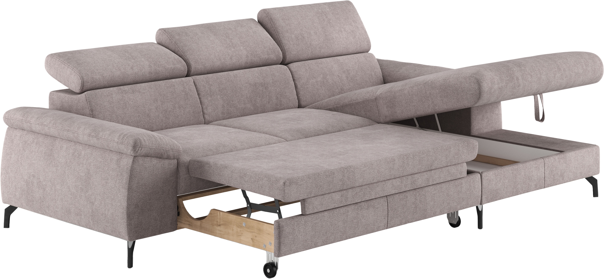 COTTA Ecksofa »Kitty L-Form«, mit Kopfteilverstellung, wahlweise mit Bettfunktion & Bettkasten
