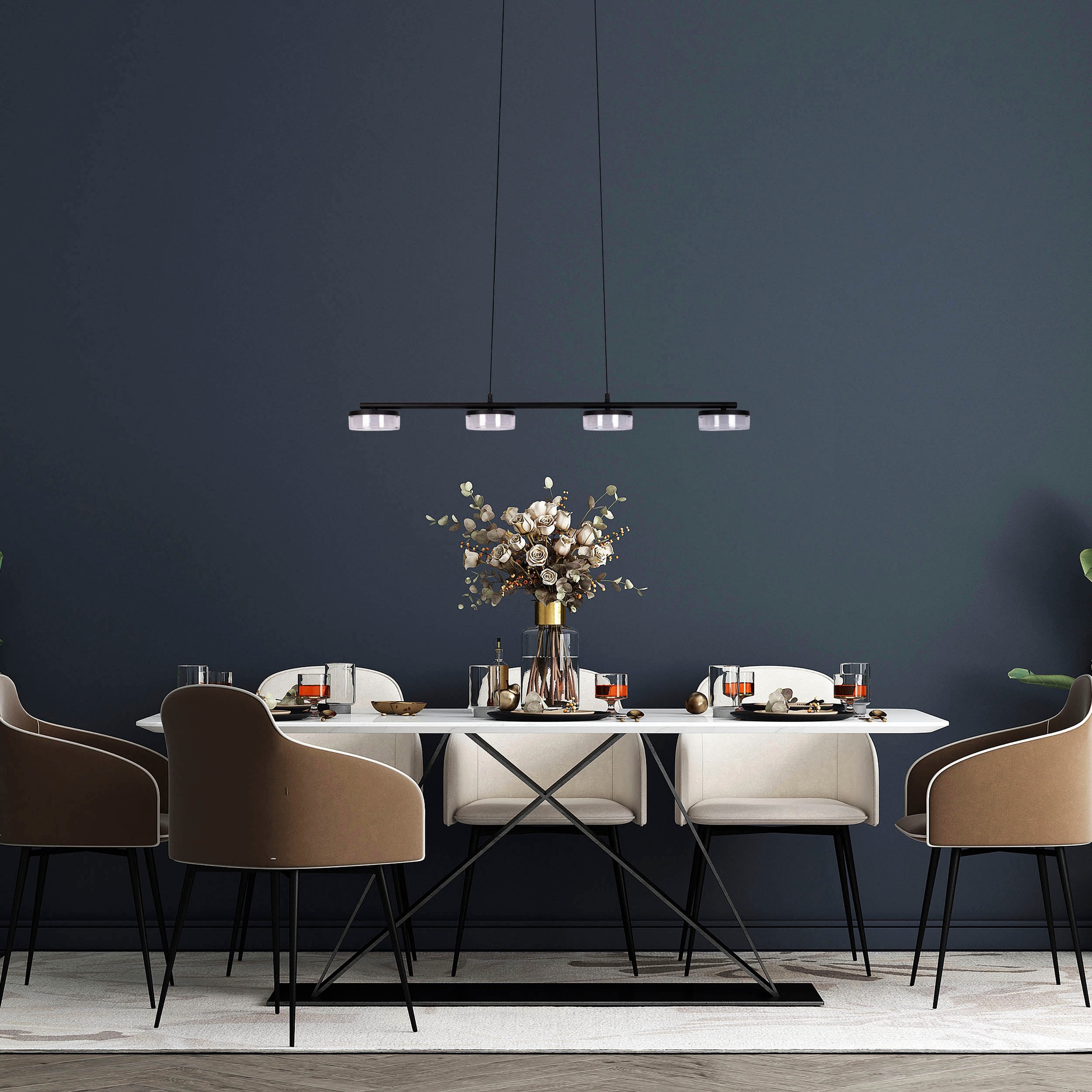 näve LED Pendelleuchte »Cimo«, 4 flammig, Leuchtmittel LED-Modul   LED wech günstig online kaufen