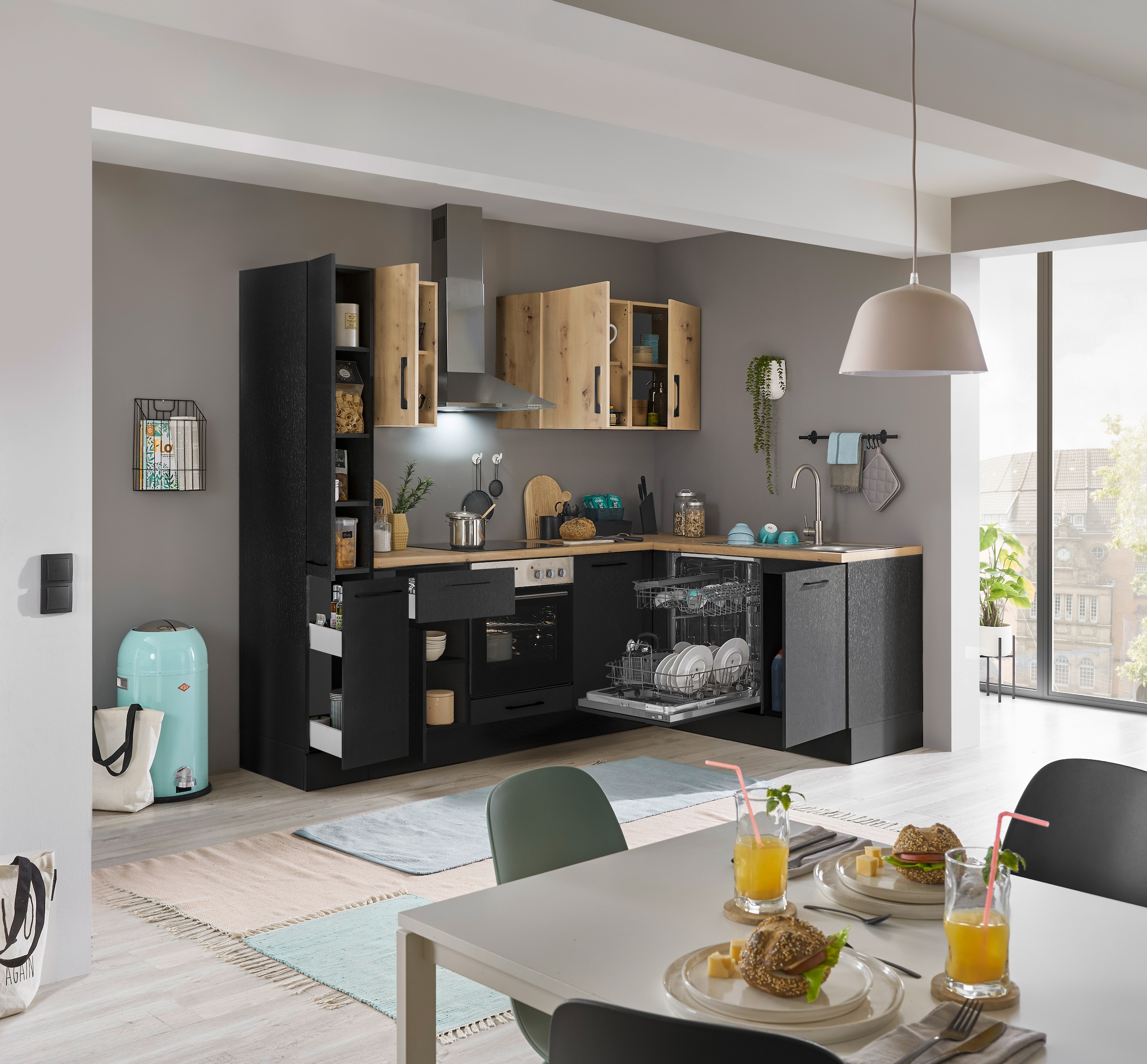 BASIC by Balculina Winkelküche »Turin« Stellbreite 250x175 cm, wahlweise mit E-Geräten