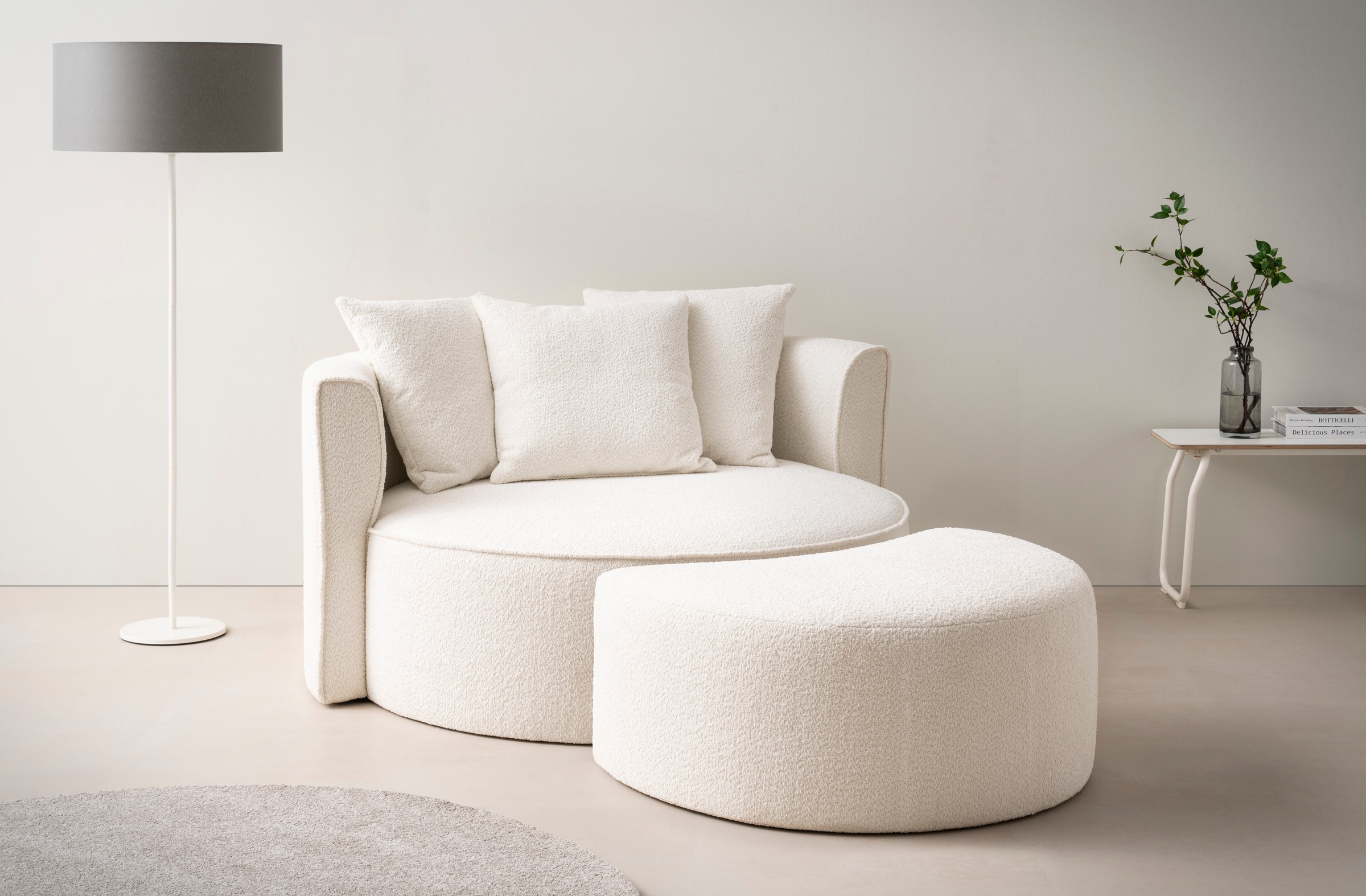LeGer Home by Lena Gercke XXL-Sessel »ISALIE, Rundsessel mit Hocker, Lesese günstig online kaufen