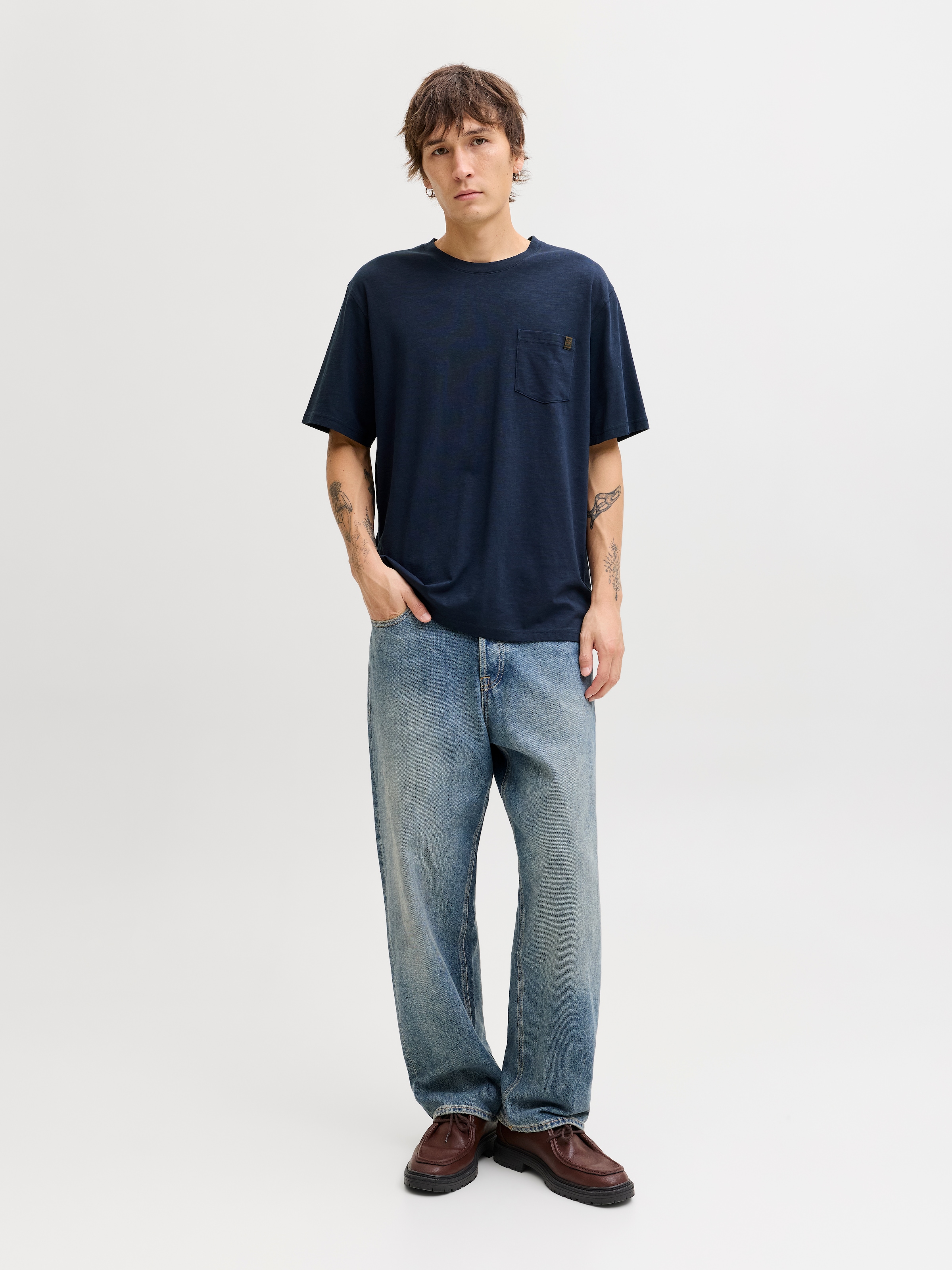 Jack & Jones Kurzarmshirt »JJEDOVER SLUB TEE SS NOOS« Baumwollmischung, relaxed fit