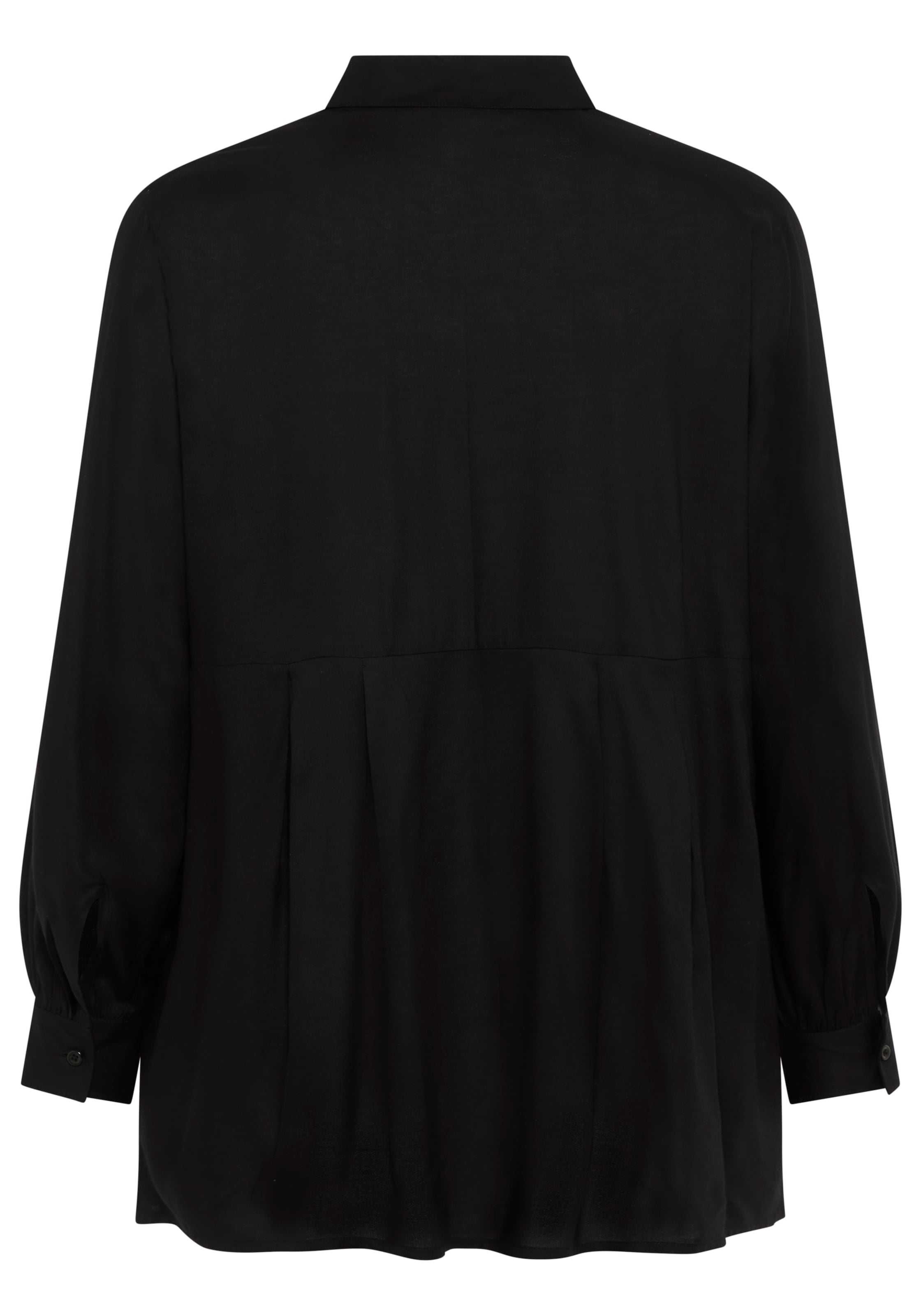 Laura Scott CURVE Longbluse »Große Größen« femininer Stil, aus Viskose, unifarbene Optik, mit Knöpfen