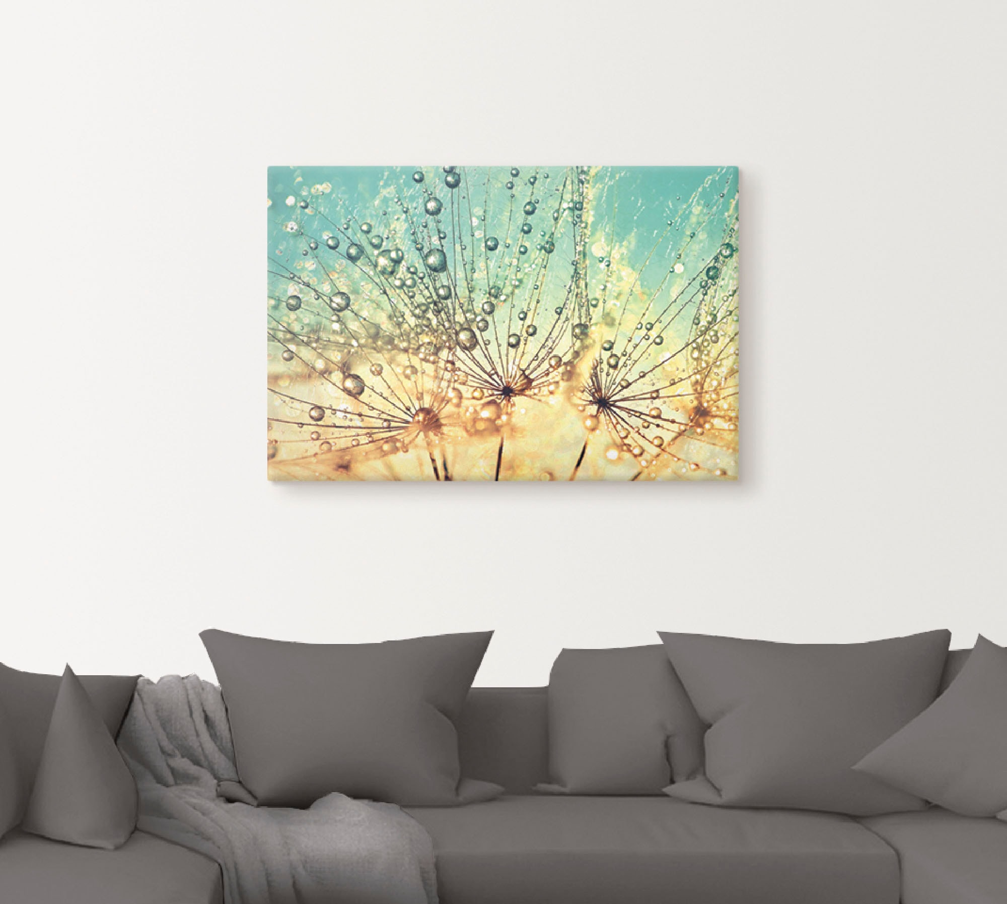 Artland Wandbild "Pusteblume Tropfenmagie", Blumen, (1 St.), als Alubild, O günstig online kaufen