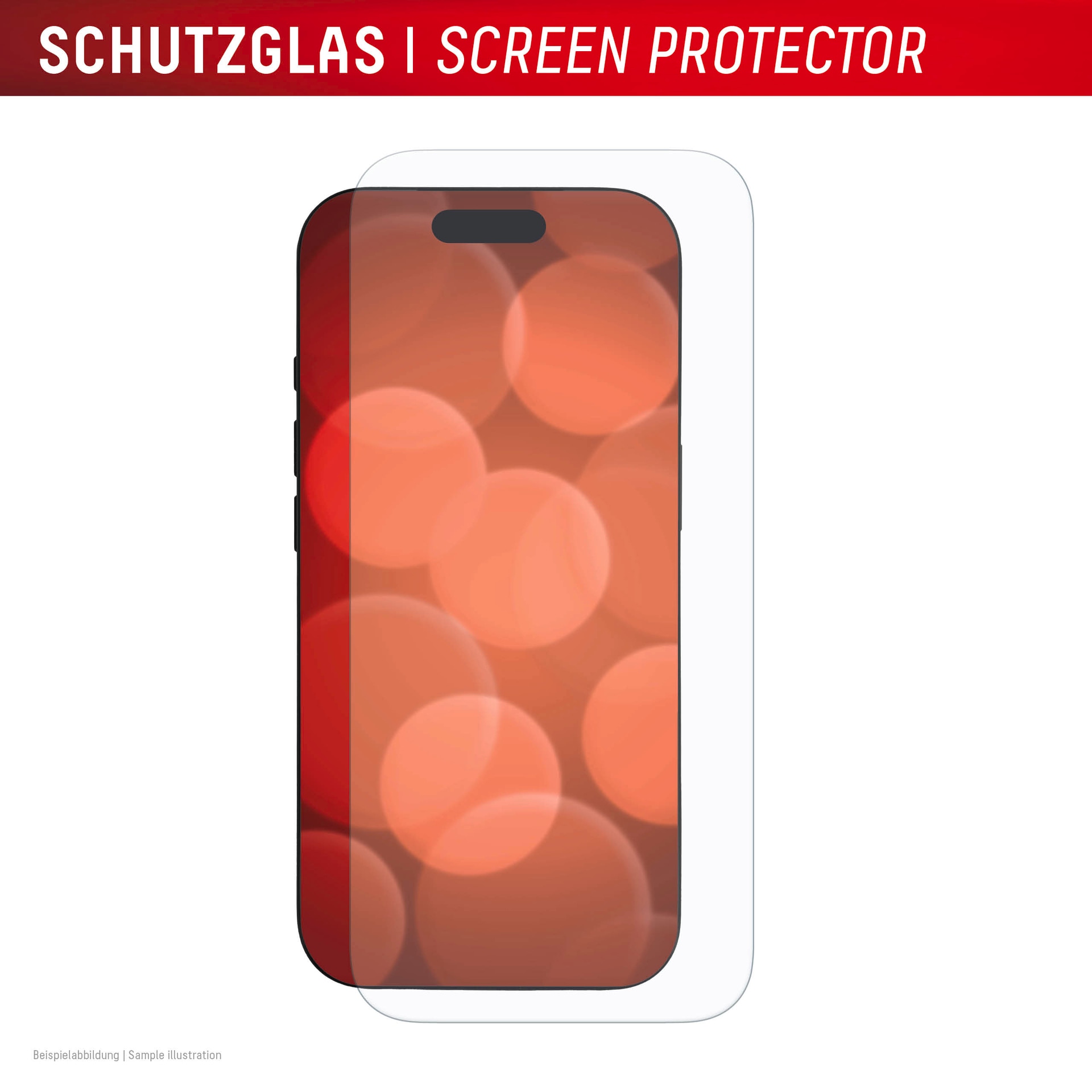 Displex Displayschutzglas »Real Glass Screen Protector + Case mit EASY-ON MountMaster« für Apple iPhone 17 Pro Displayschutzfolie, Schutzfolie, Bildschirmschutz, kratz- & stoßfest