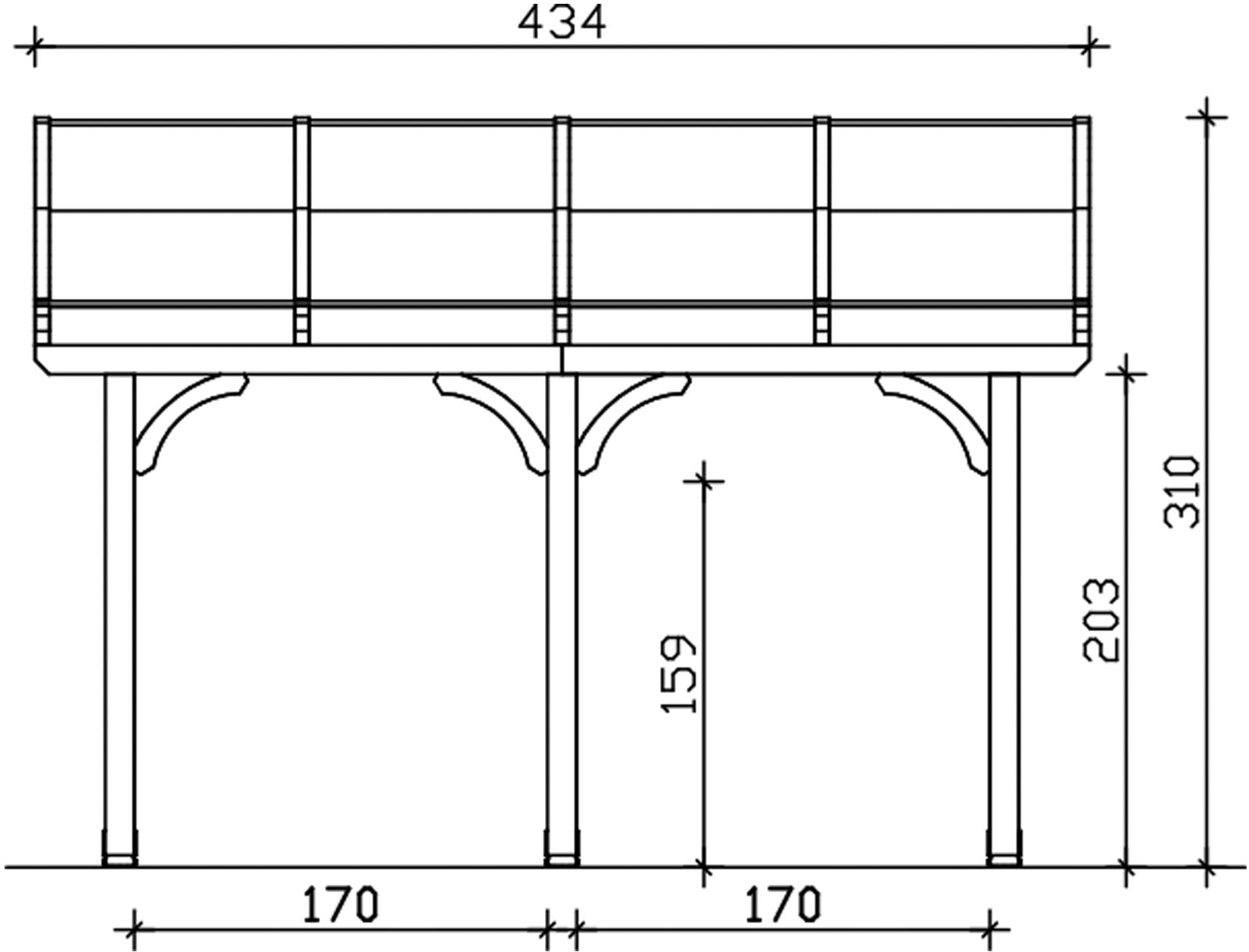 Skanholz Terrassendach »Venezia« Leimholz