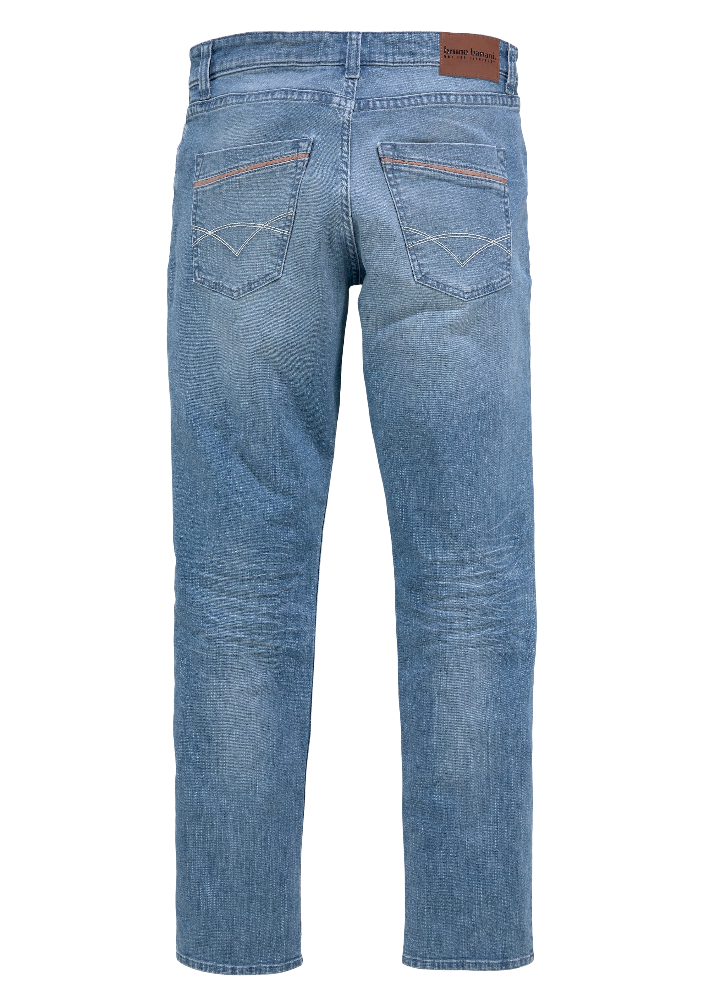 Bruno Banani Straight-Jeans »Dylan«, gerade Beinform, Used-Waschung, niedrige Leibhöhe