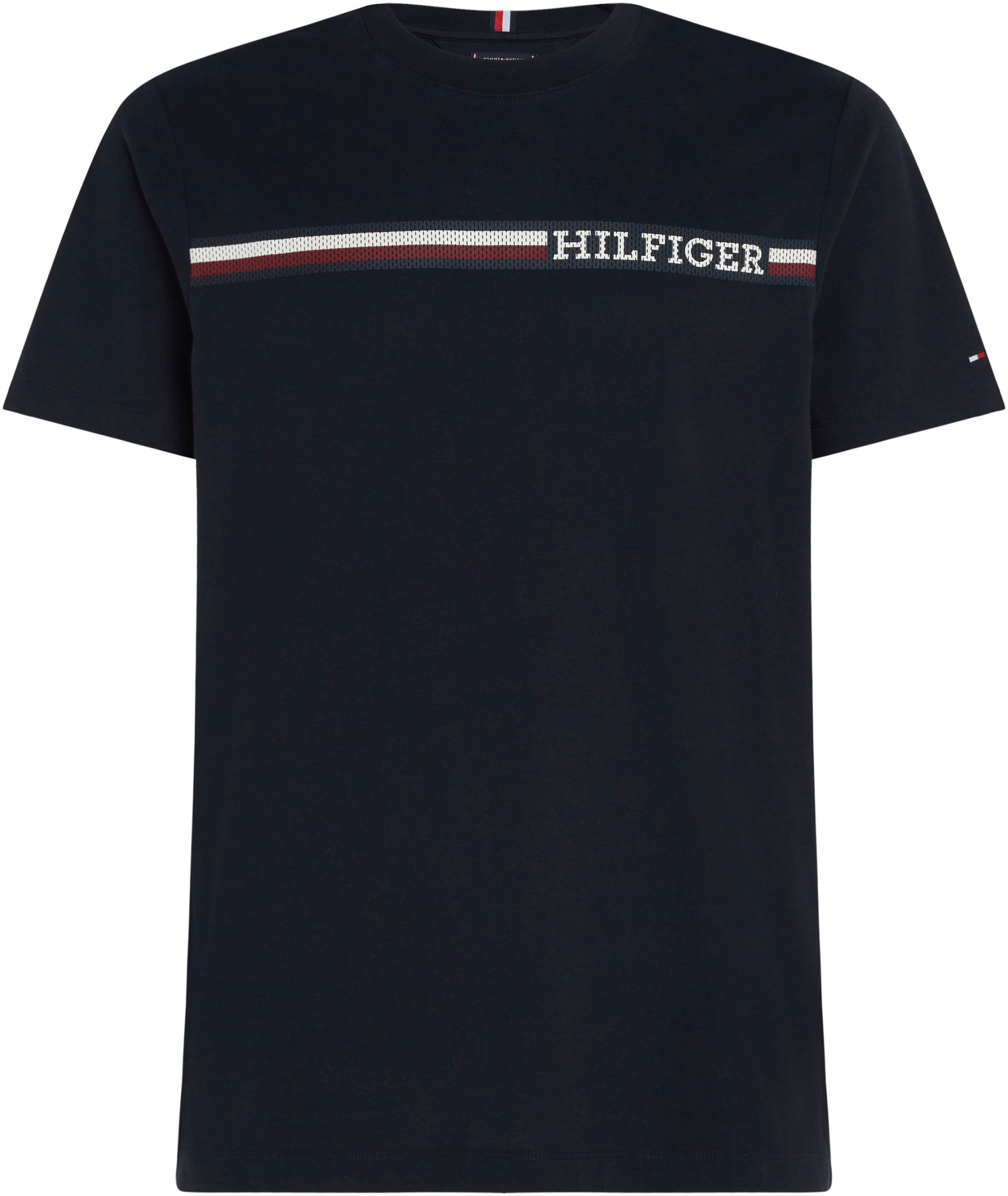 kaufen STRIPE Tommy CHEST Hilfiger »MONOTYPE TEE«, T-Shirt mit online Markenlogo