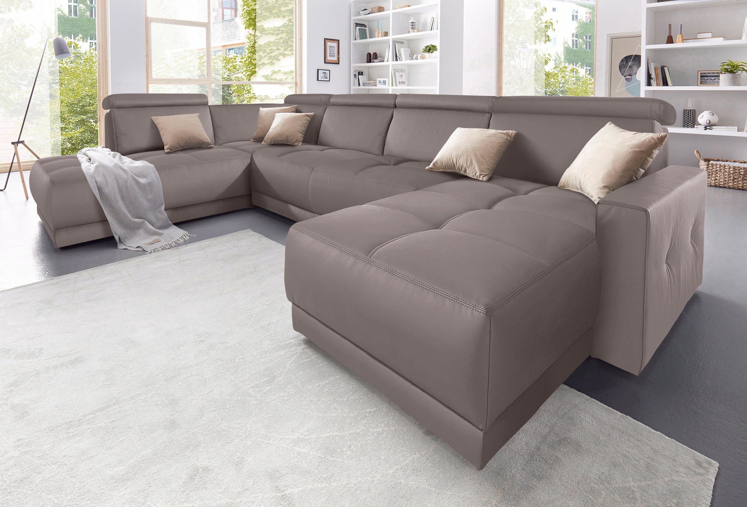 DOMO collection Wohnlandschaft »Ava moderne Sitzheftung mit toller Doppelna günstig online kaufen