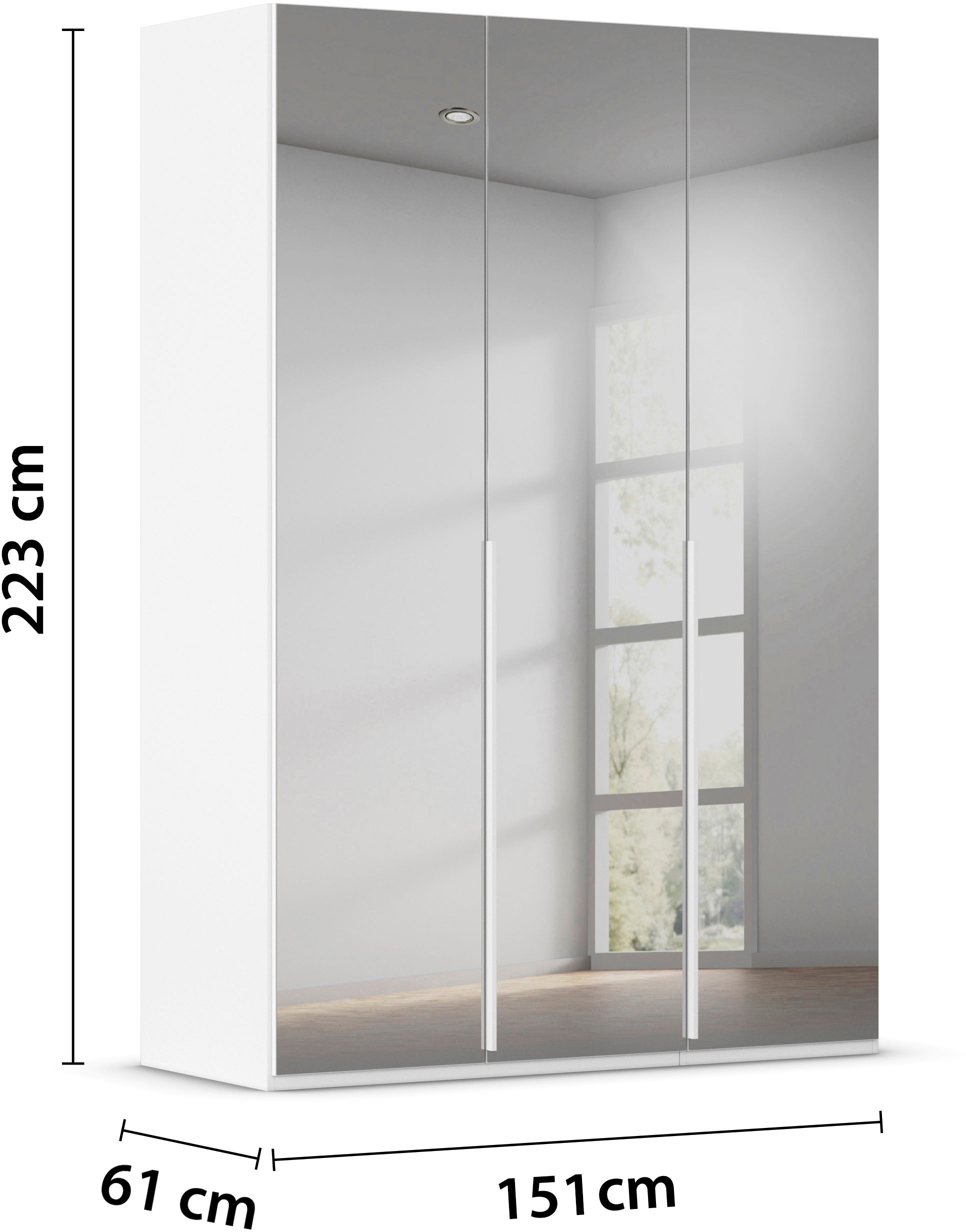 LeGer Home by Lena Gercke Kleiderschrank »Schrank Garderobe Ankleide Schlafzimmer Flur Serina«, (in 3 verschiedenen Ausstattungen BASIC/CLASSIC/PREMIUM), in 6 Breiten (101 - 401 cm) mit Front Glas oder Dekor MADE IN GERMANY