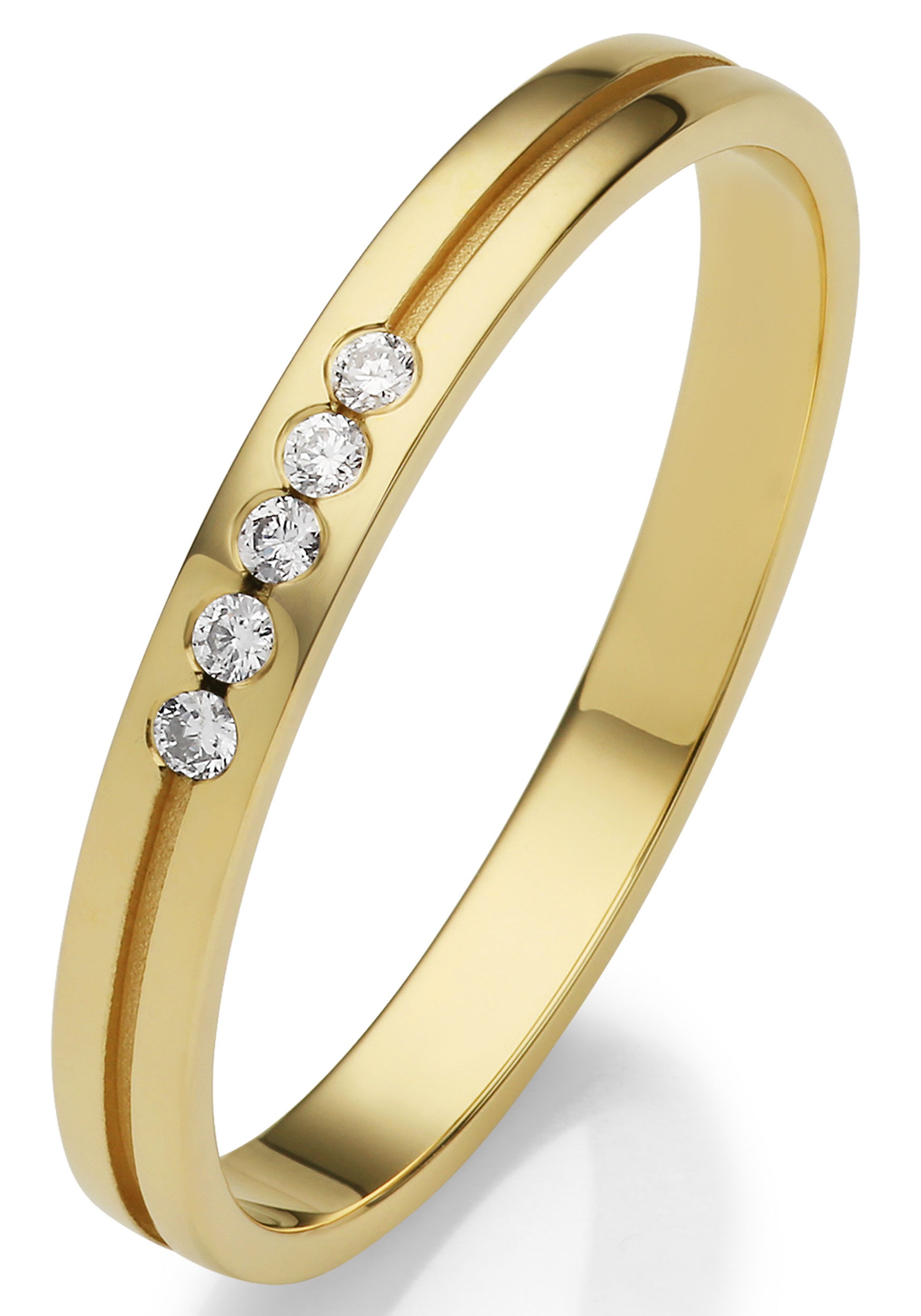 Firetti Trauring »Schmuck Geschenk Gold 375 Hochzeit Ehering "LIEBE"«, Made in Germany, wahlweise mit oder ohne Brillanten