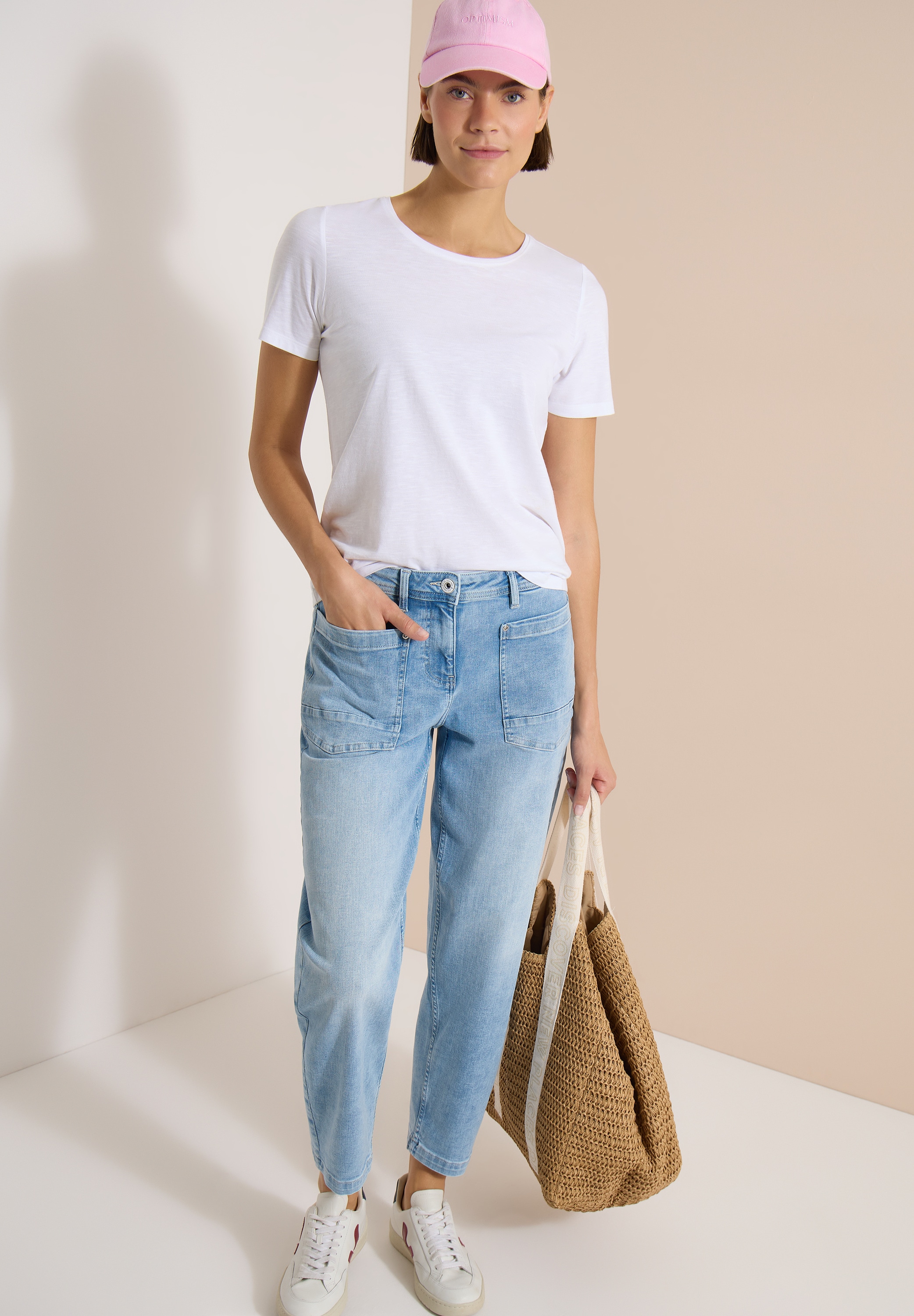 Cecil Loose-fit-Jeans »Style Scarlett« lockerer Sitz, elastischer Baumwollmix