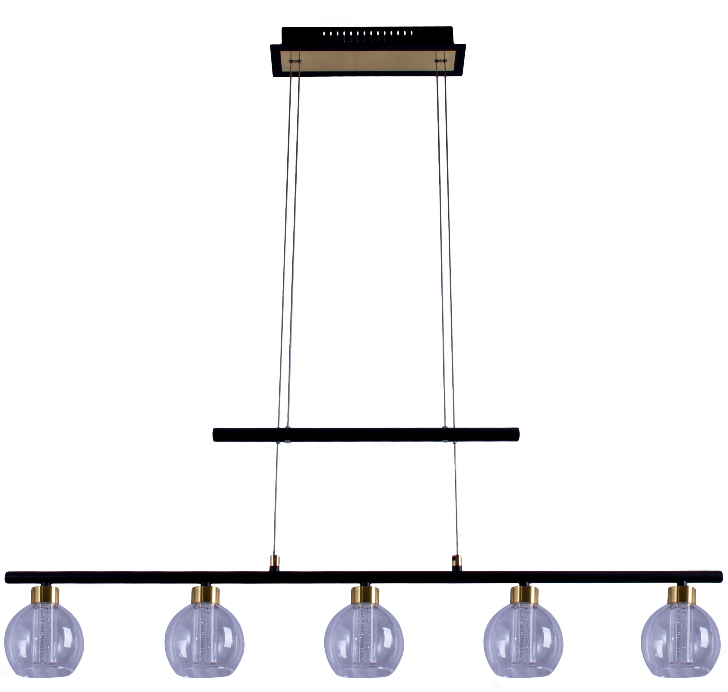 näve LED Pendelleuchte »Brass«, 5 flammig, 5flammig dimmbar höhenverstellba günstig online kaufen