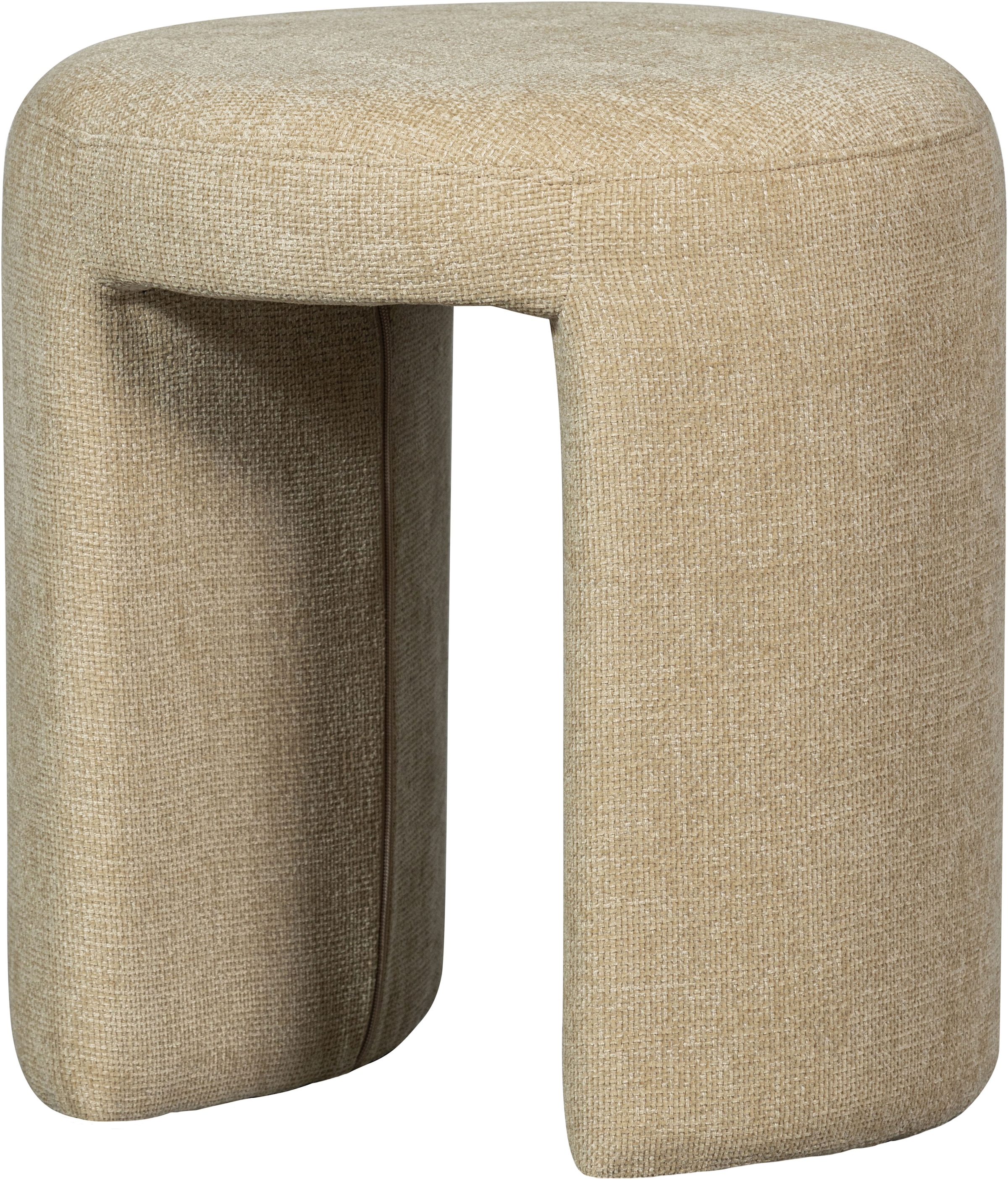 WOOOD Sitzhocker »Charlie kompakte Form, vollständig gepolstertes B 45 x T 45 x H 47 cm« Sehr hohe Verschleißfestigkeit, Tragkraft 100 kg, mittlere Sitzhöhe