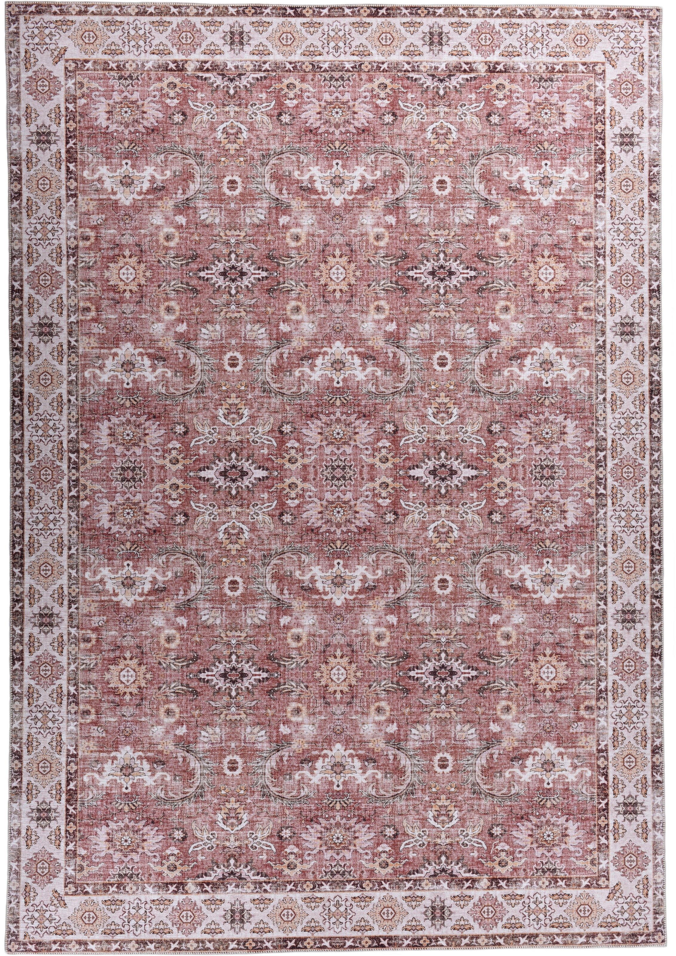 Gino Falcone Teppich »Cecilia 057«, rechteckig, 3 mm Höhe, Flachgewebe, bedruckt, Orient-Optik
