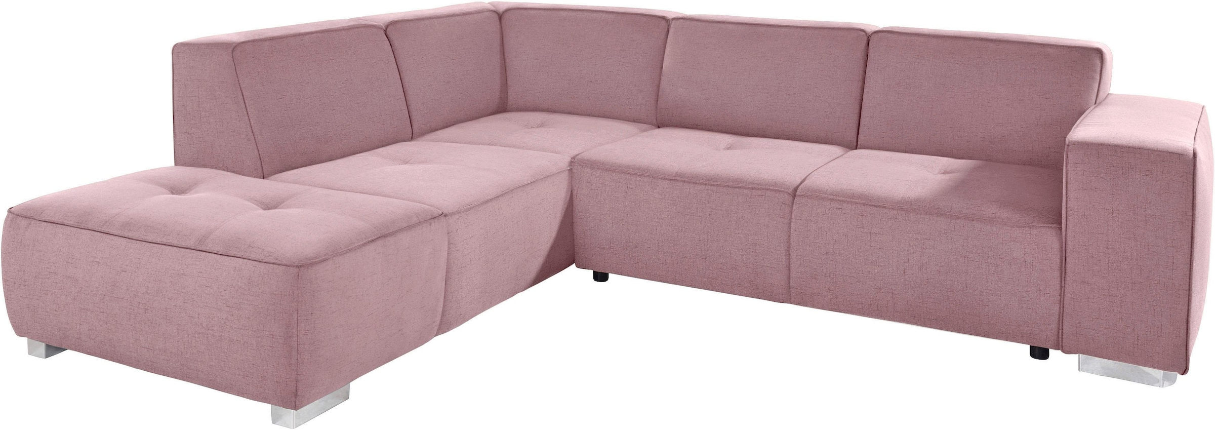 INOSIGN Ecksofa »Sapporo L-Form«, wahlweise Bettfunktion oder Sitztiefenverstellung, Federkern