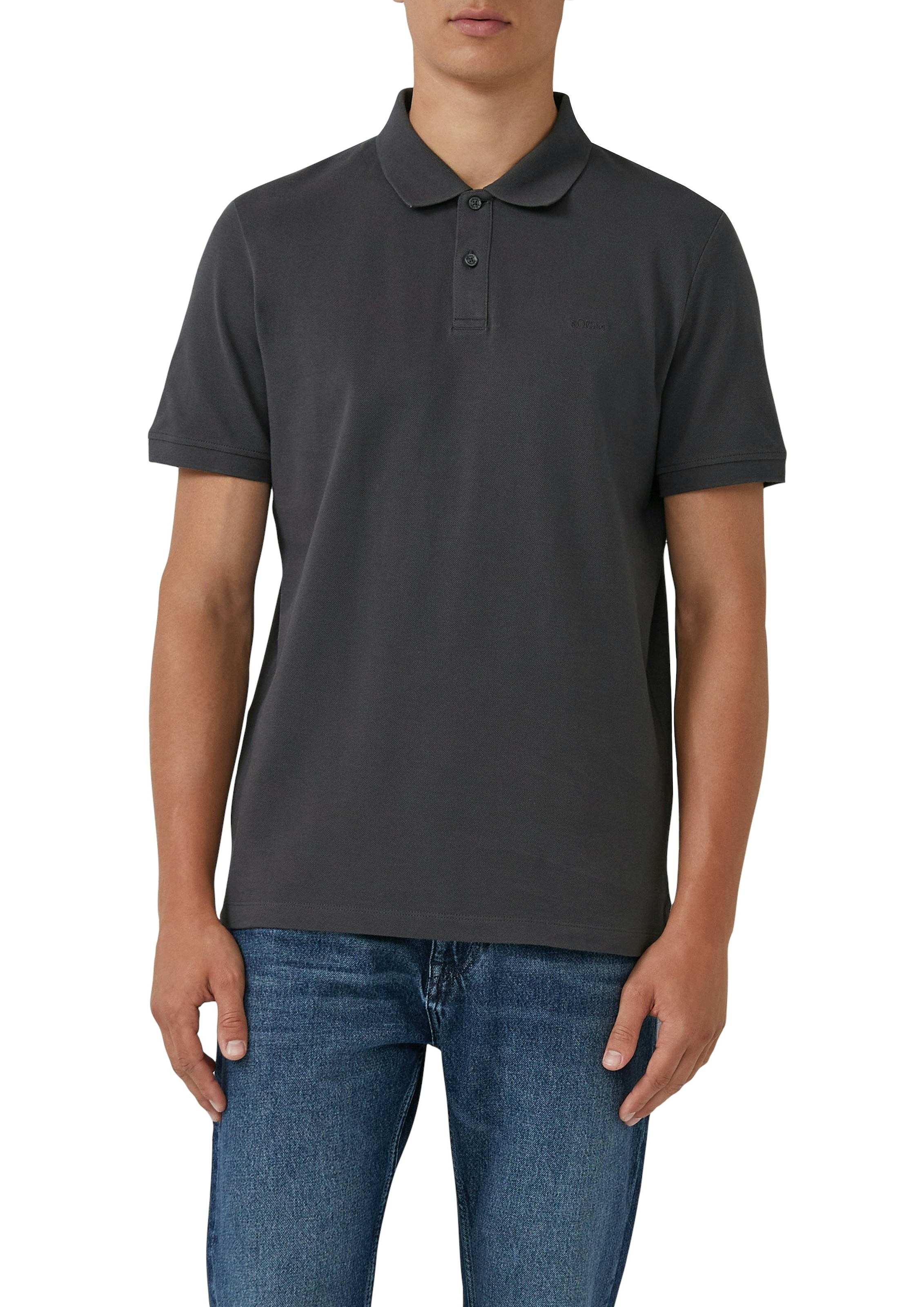 s.Oliver Poloshirt Packung, 2 Stk. mit Logo Stickerei