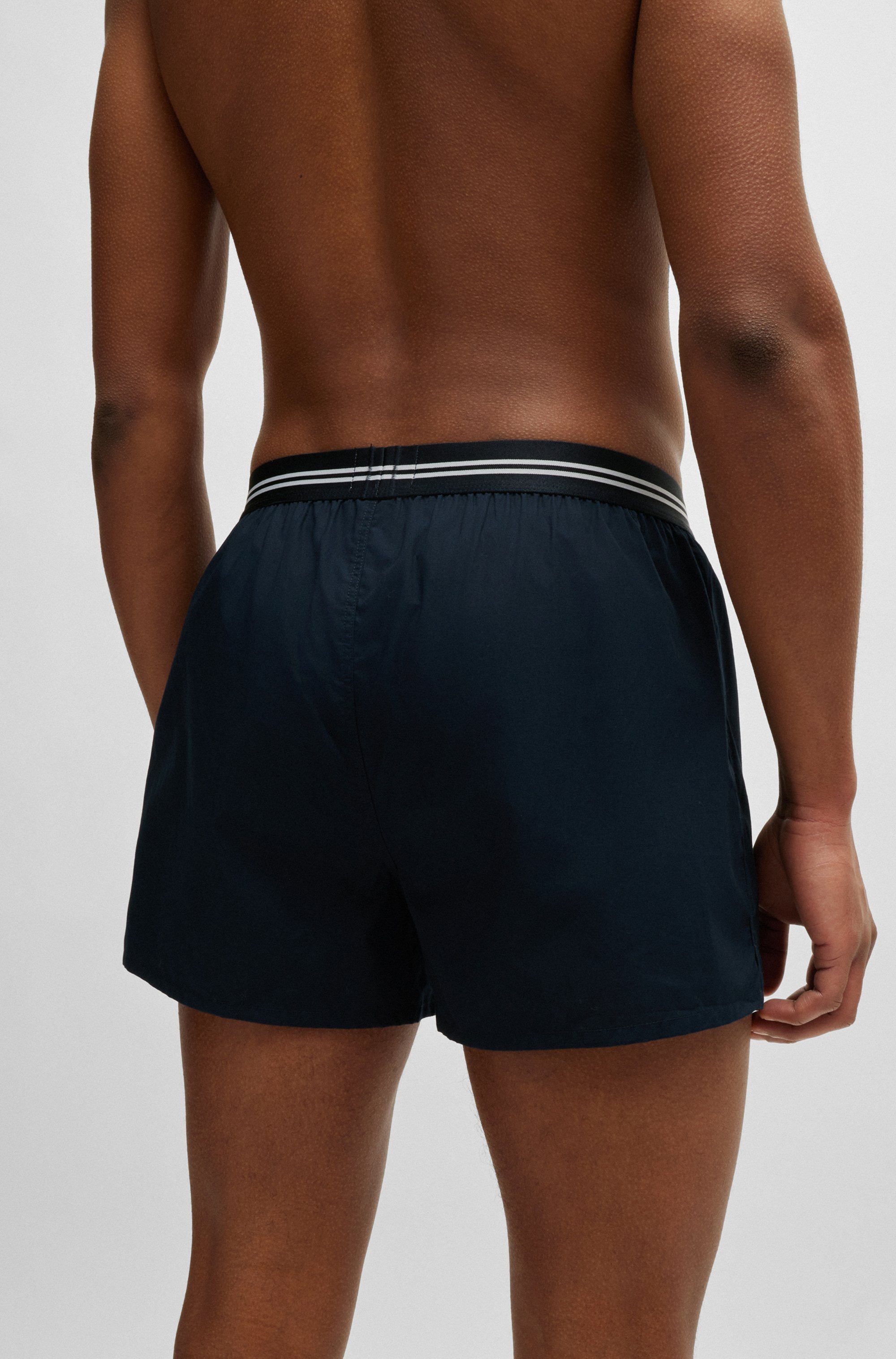 BOSS Boxershorts »3P Woven Boxer«, (Packung, 3 St., 3er Pack), mit Eingriff mit Knopf