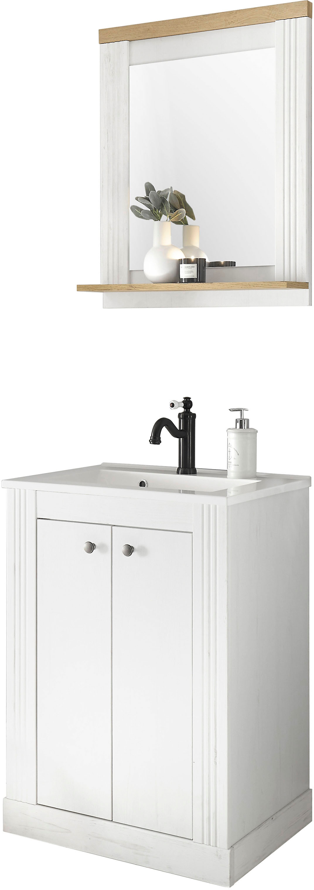 Home affaire Badmöbel-Set »WESTMINSTER, Bad im Landhausstil, 2-teiliges Bad günstig online kaufen