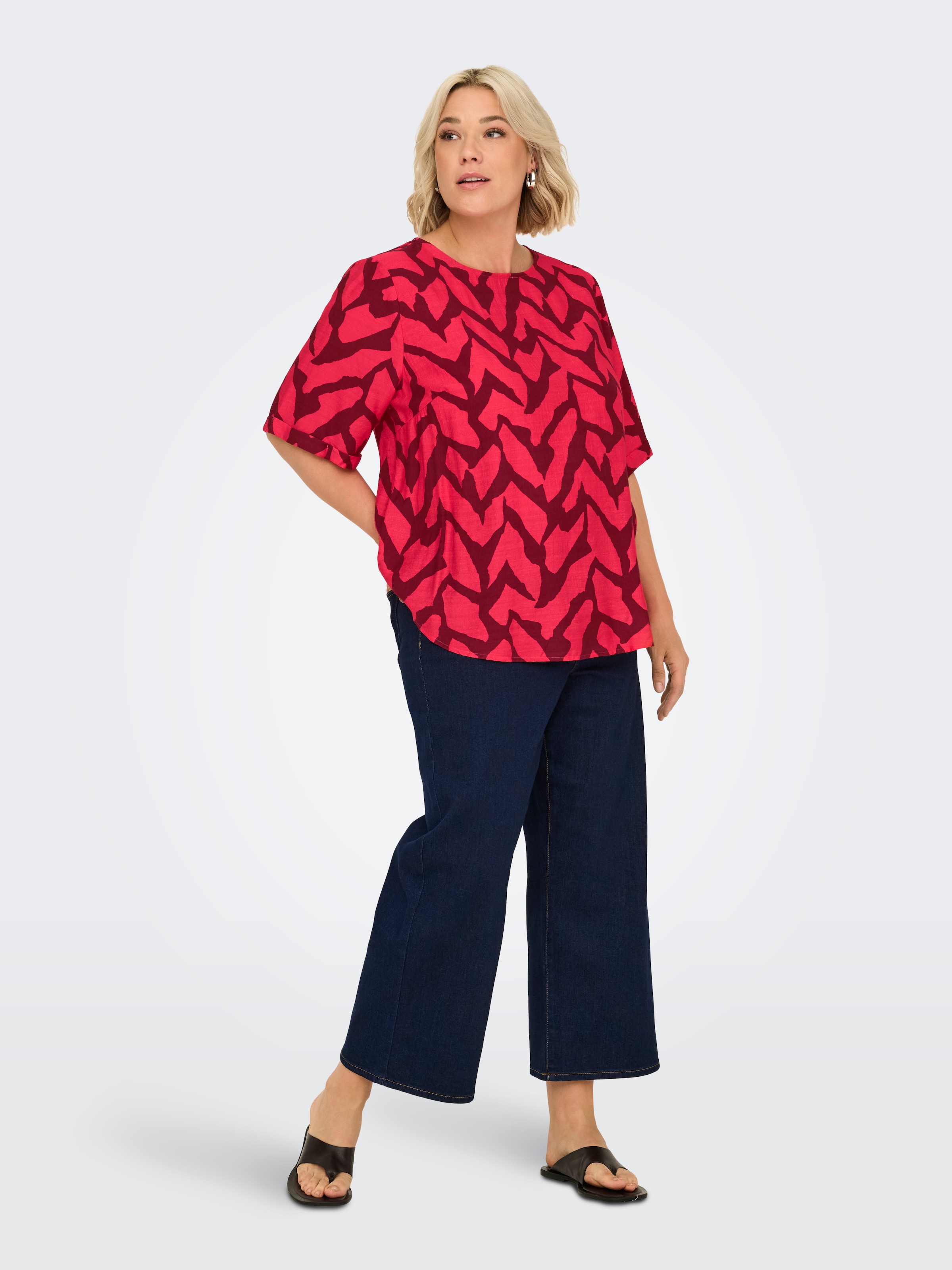 ONLY CARMAKOMA Blusenshirt »CARBERIET SS TOP AOP«