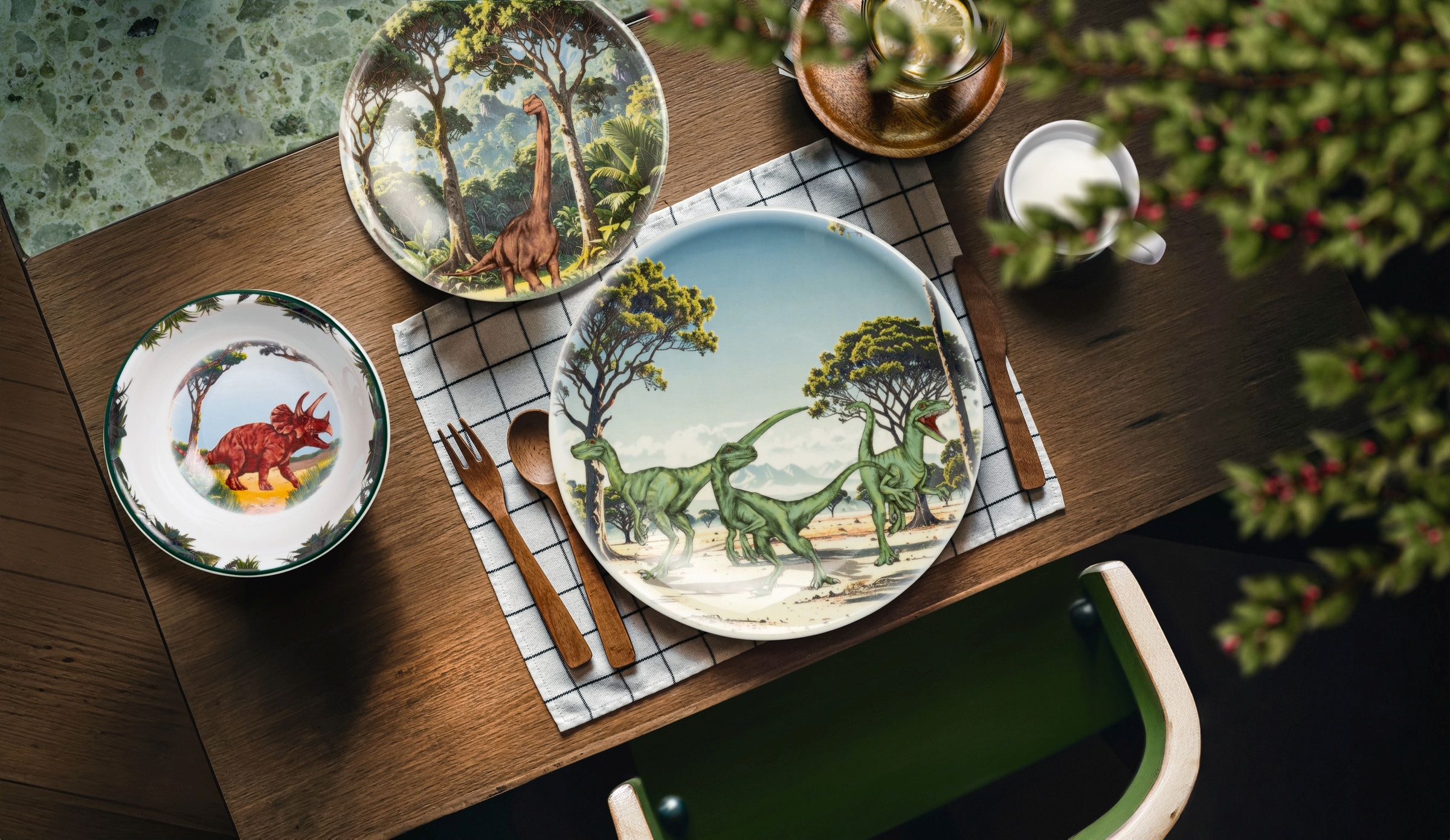 Seltmann Weiden Kinderschüssel »Schüssel rund 16 cm« 1 Stk. aus Porzellan Schüssel mit Dino - Design