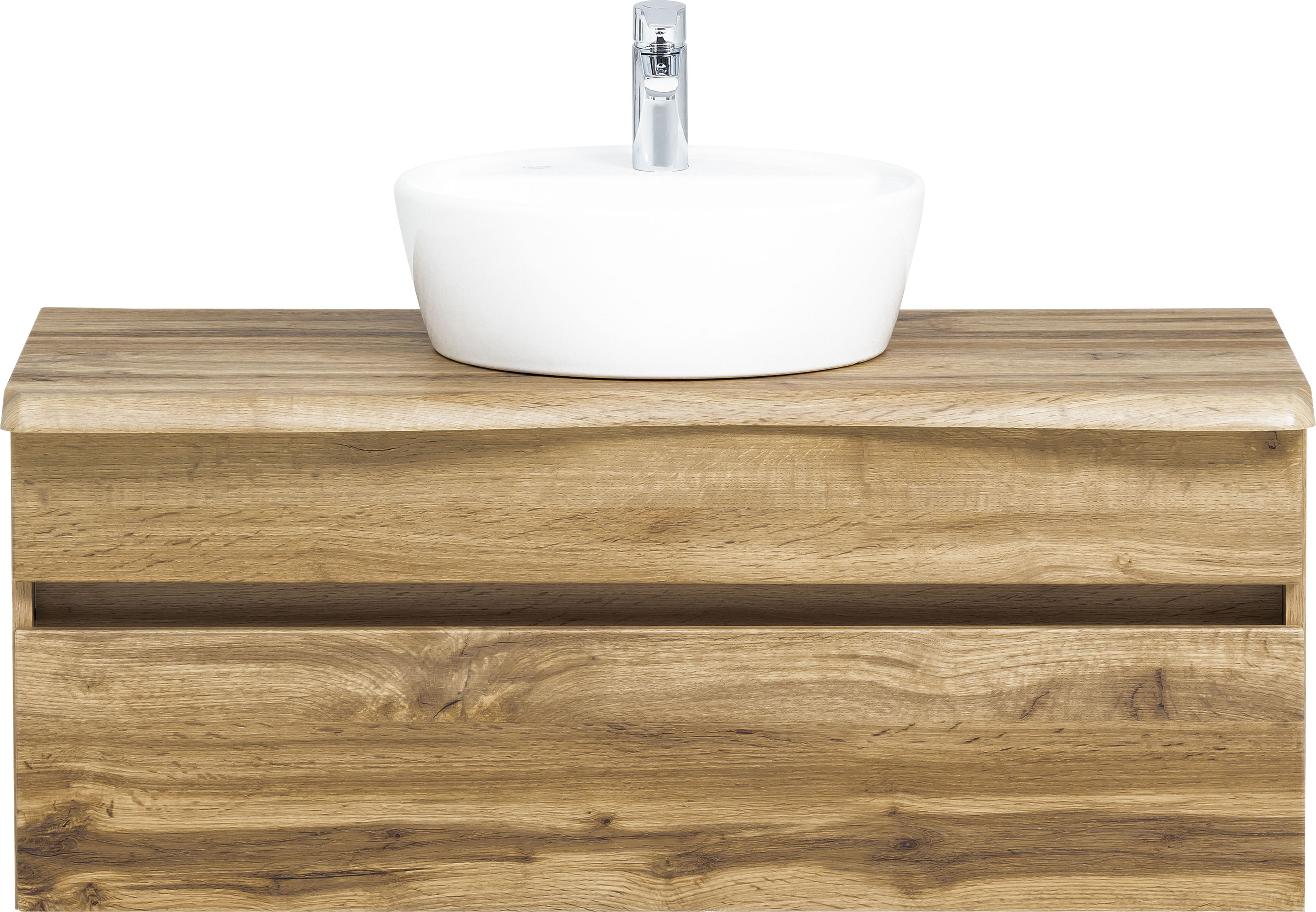 Waschbeckenschrank „Lienz“, wotaneiche B/H/T: 100 cm x 54,5 cm x 47 cm