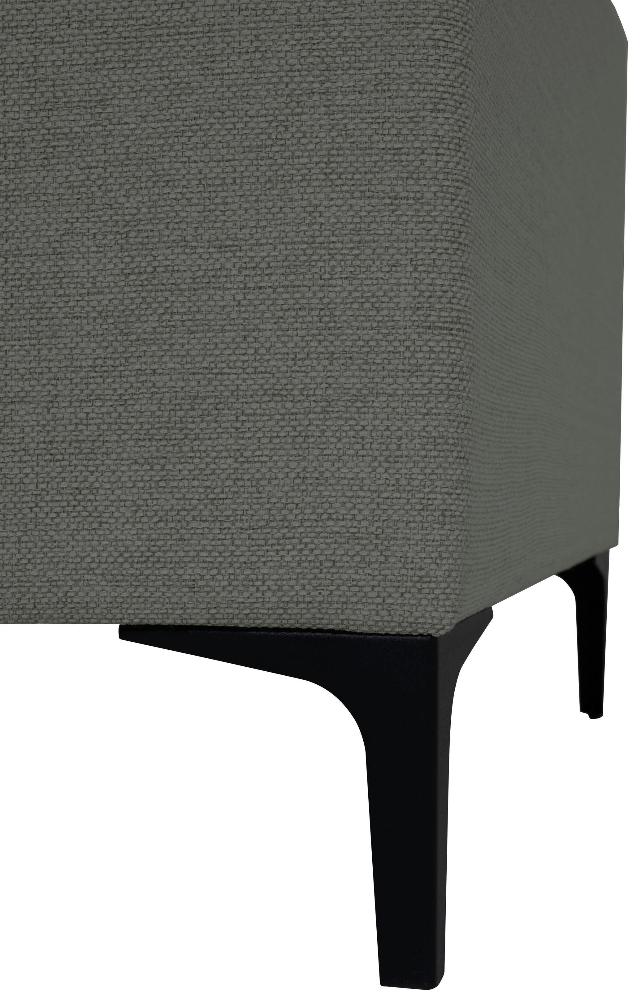 Places of Style Ecksofa »Xander, L-Form,«, Breite 289 cm, Webstoff, Soft-Touch Chenille, schwarze Metallfüßen