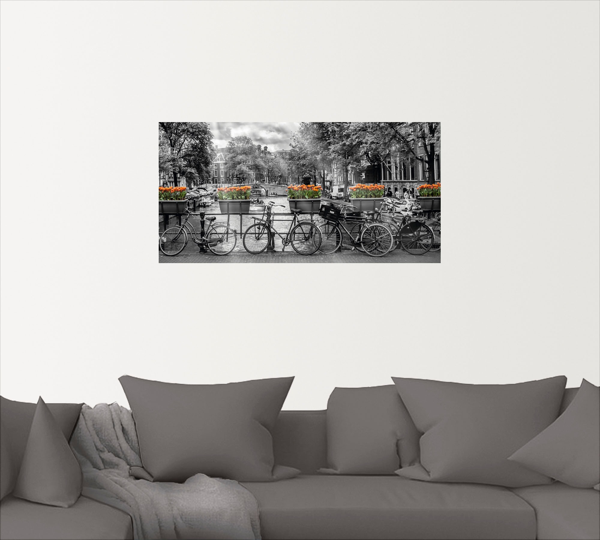 Artland Wandbild »Amsterdam Herengracht I«, Fahrräder, (1 St.), als Leinwandbild, Poster, Wandaufkleber in verschied. Größen