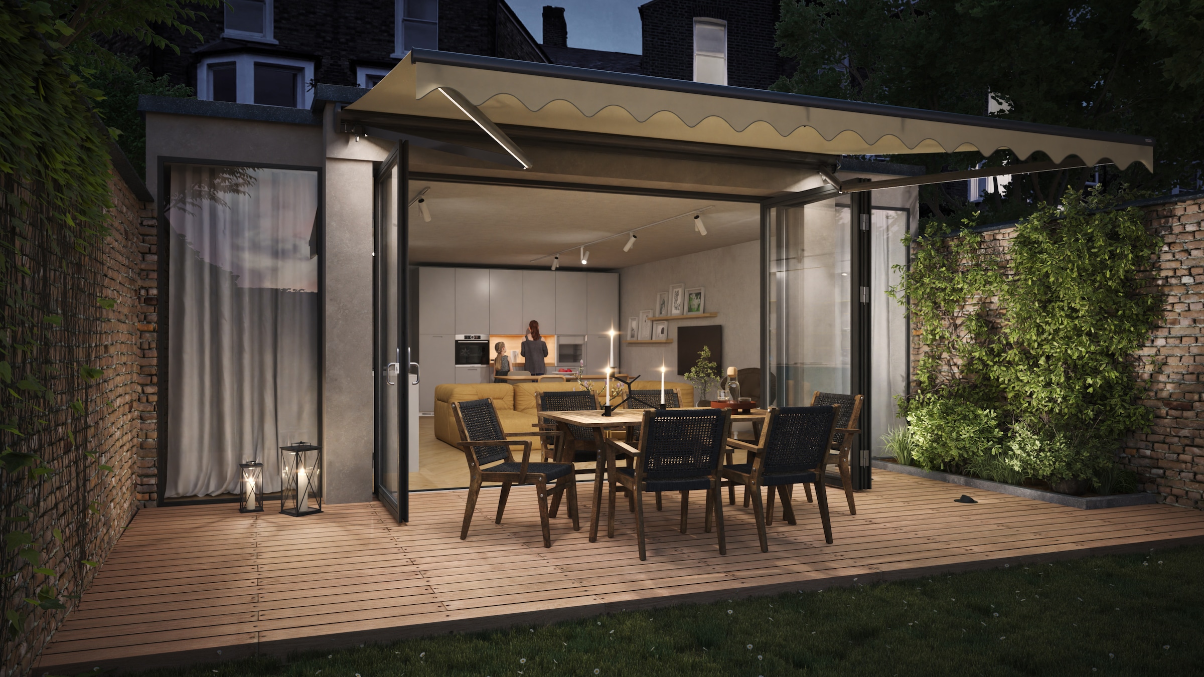 KONIFERA Halbkassettenmarkise »SUN LED« mit Funkmotor und LED-Stripes, verschiedene Größen und Farben