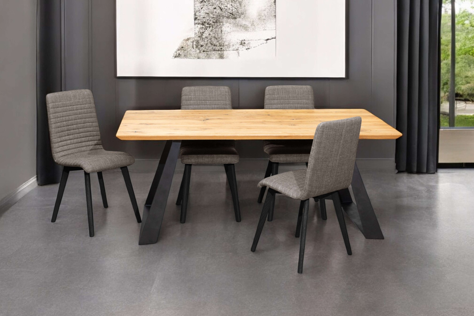 Home affaire Essgruppe »Arosa Sitzgruppe für Küchen, Esstisch mit 4 Polster günstig online kaufen