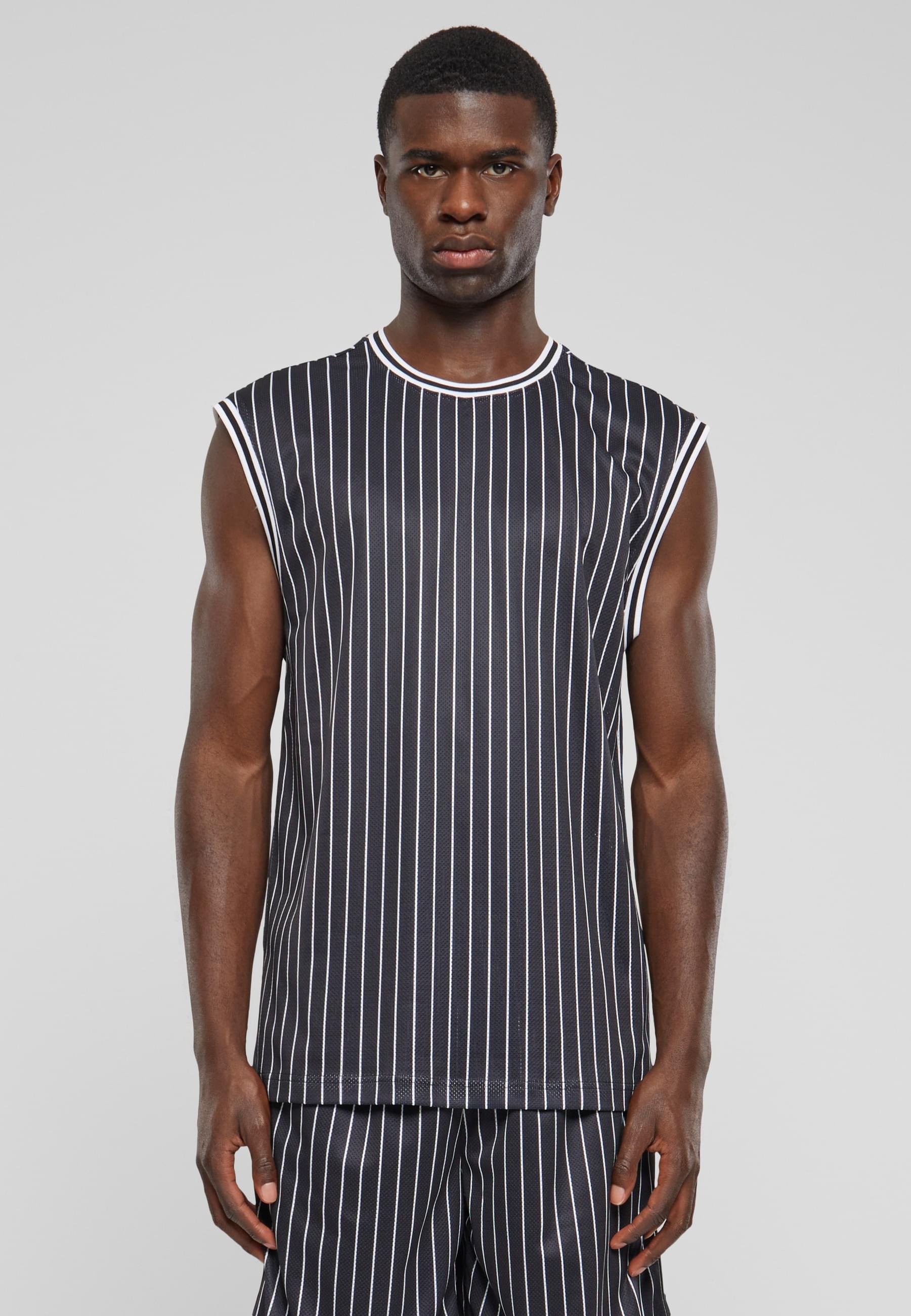 URBAN CLASSICS Tanktop »Urban Classics Striped Mesh Tanktop« 1 Stk.