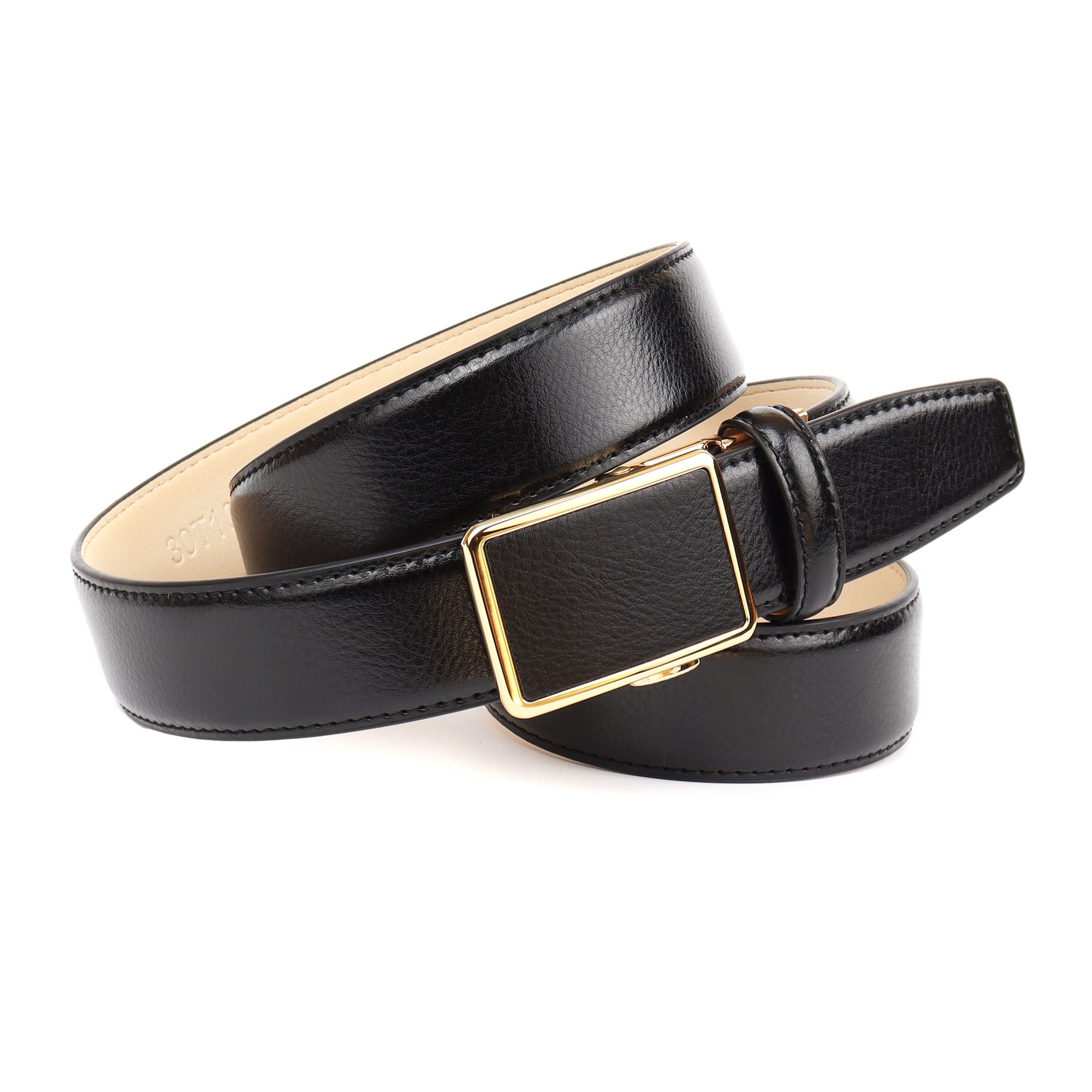 Anthoni Crown Ledergürtel, Schließe goldfarben, glänzend kaufen | Anzuggürtel