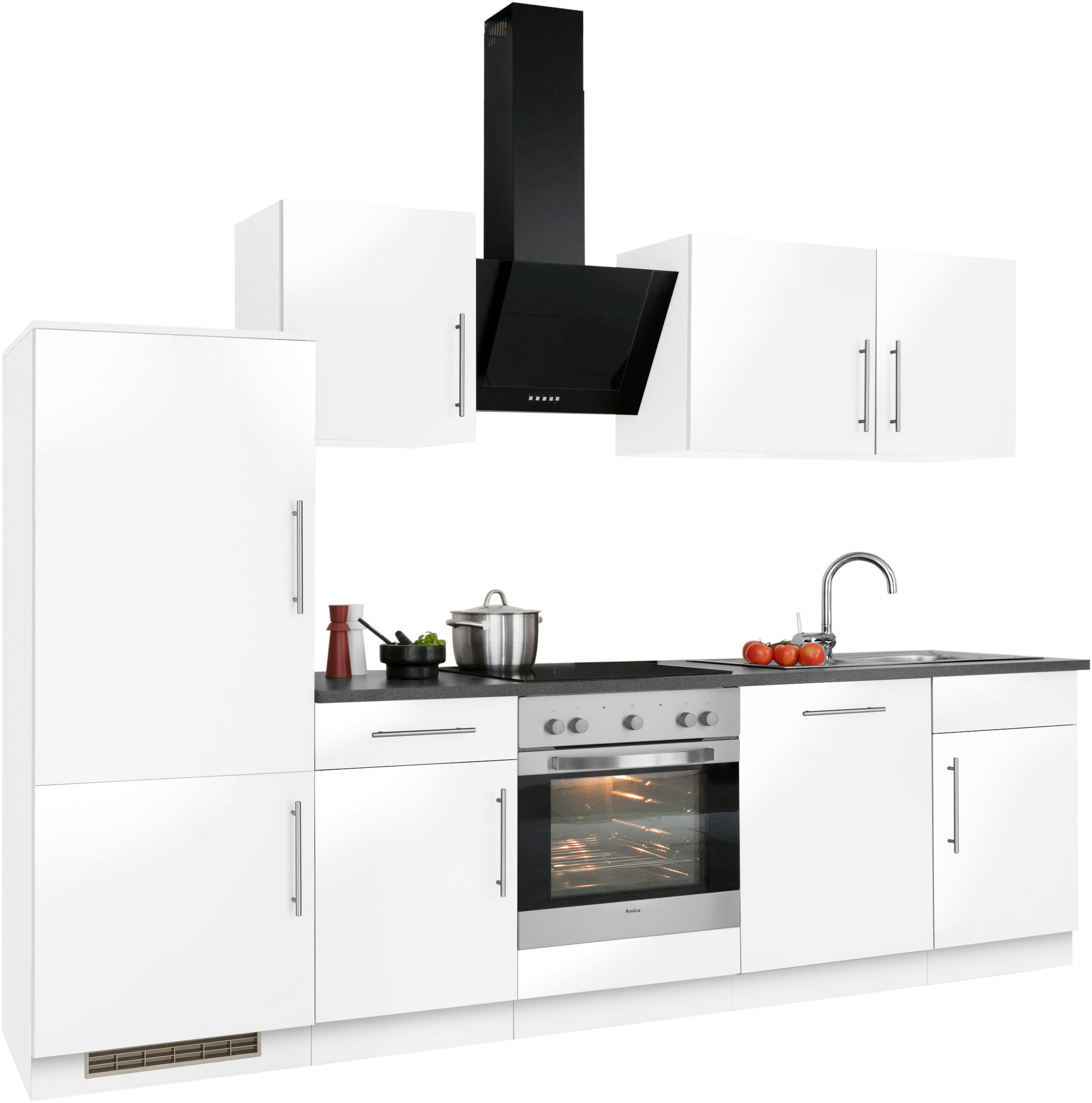 wiho Küchen Küchenzeile »Cali«, mit E-Geräten, Breite 280 cm auf Raten  kaufen