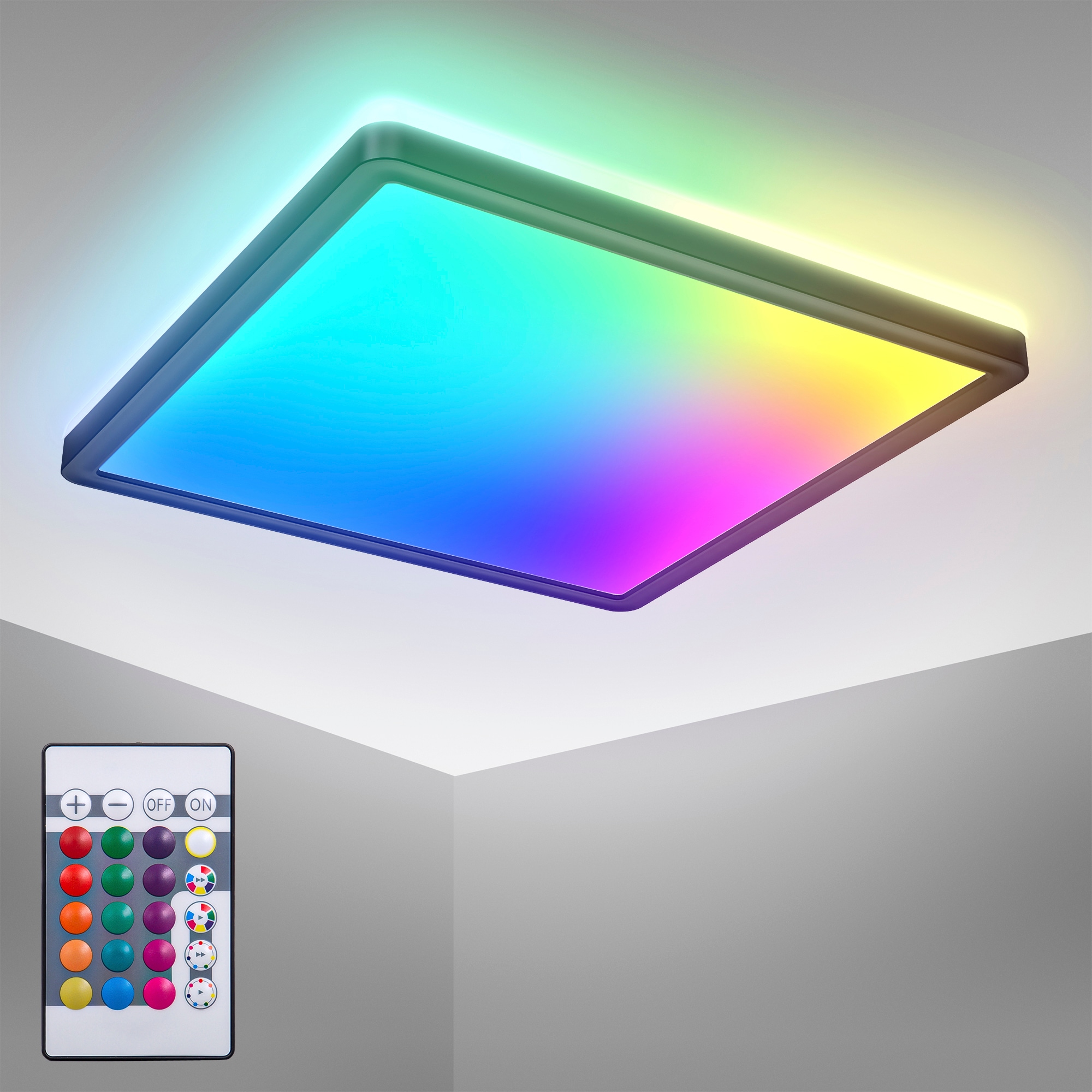 B.K.Licht ultraflache LED Deckenleuchte mit Hintergrundbeleuchtungseffekt u günstig online kaufen
