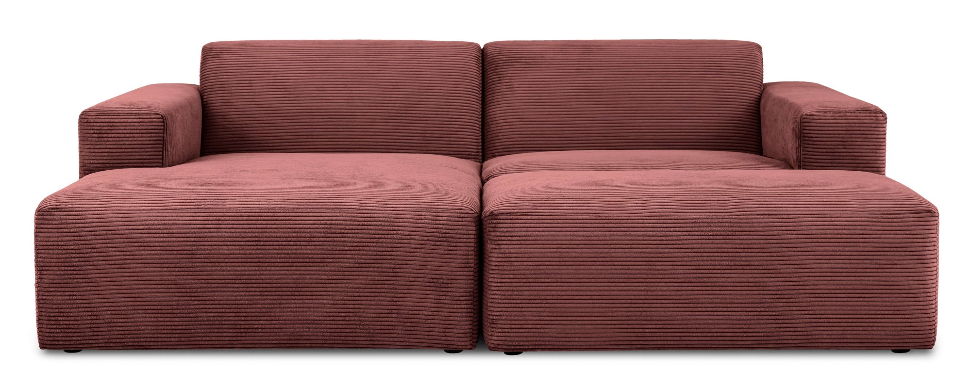 INOSIGN Ecksofa »Koa,228cm, L-Form, Modulsofa, Webstoff, Cord«, Designsofa, Set, Hocker inklusive, weicher Lounge-Sitzkomfort
