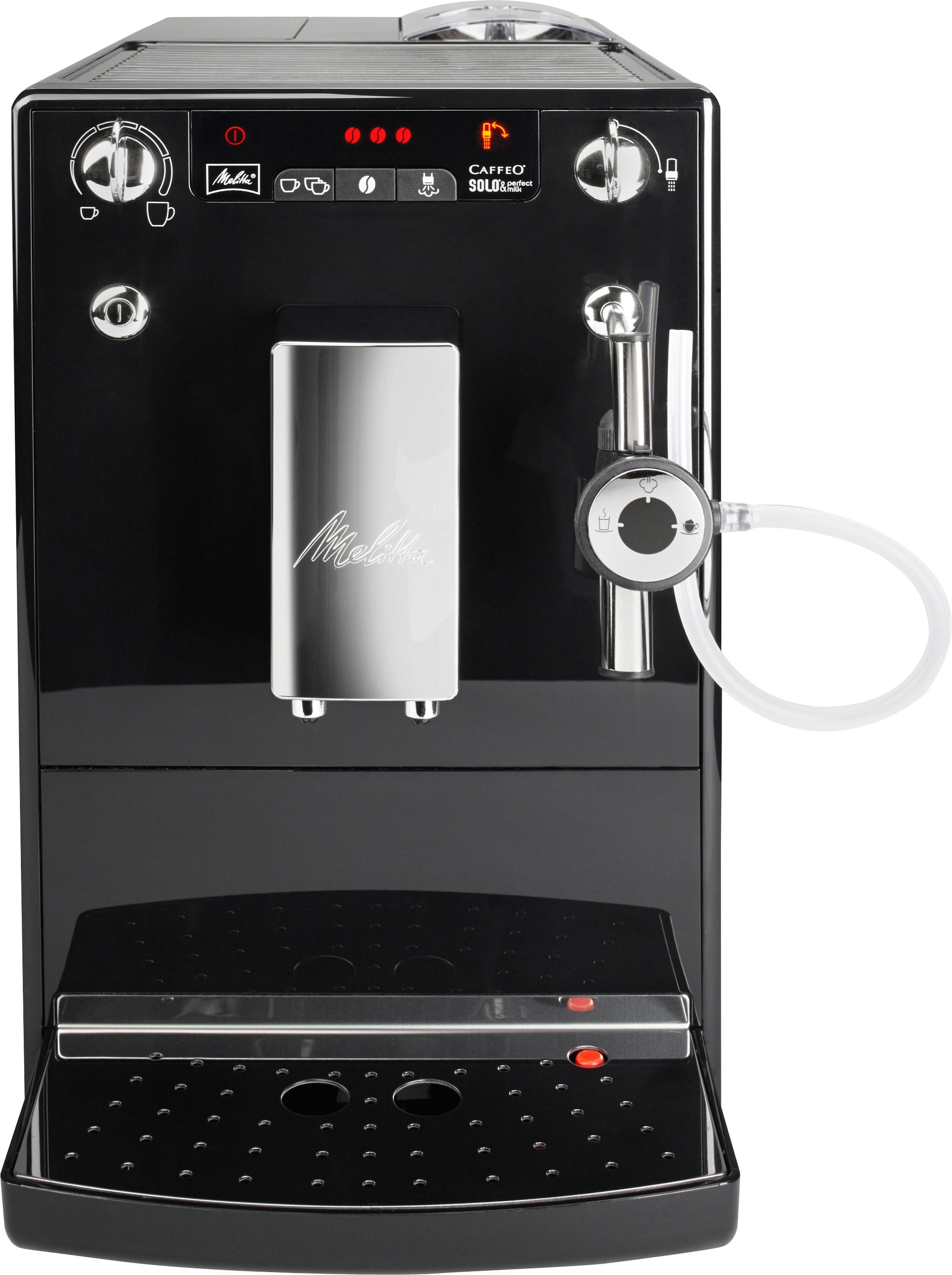 Melitta Kaffeevollautomat »Solo® & Perfect Milk E 957-201, schwarz« Café crème&Espresso per One Touch, Milchsch&heiße Milch per Drehregler