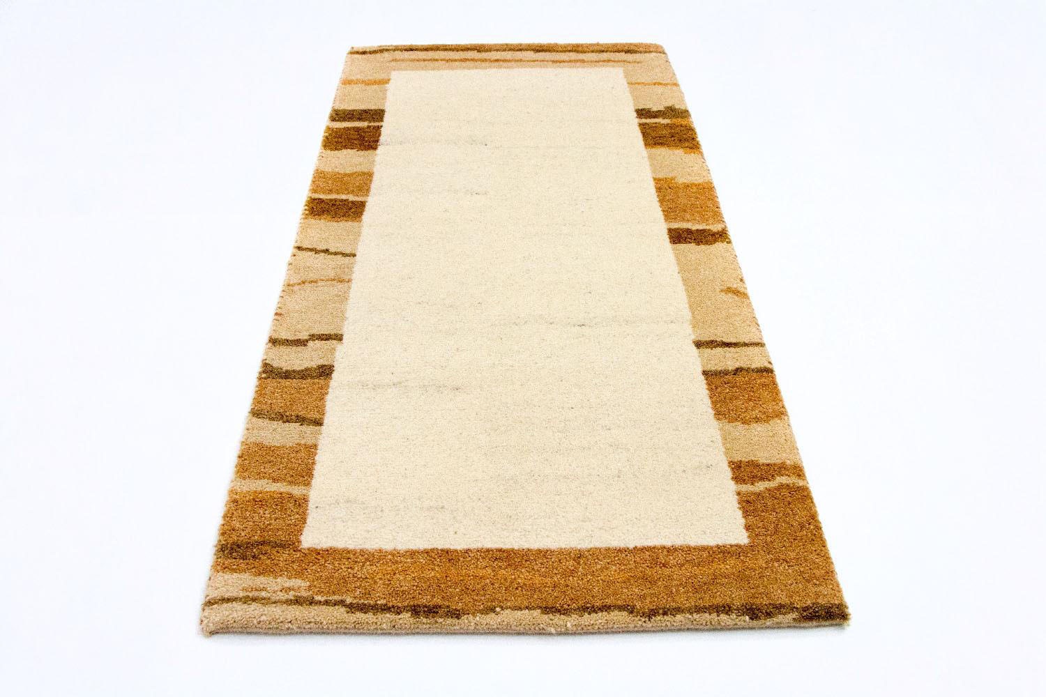 morgenland Wollteppich »Gabbeh Teppich handgeknüpft beige«, rechteckig,  handgeknüpft online kaufen | Kurzflor-Teppiche