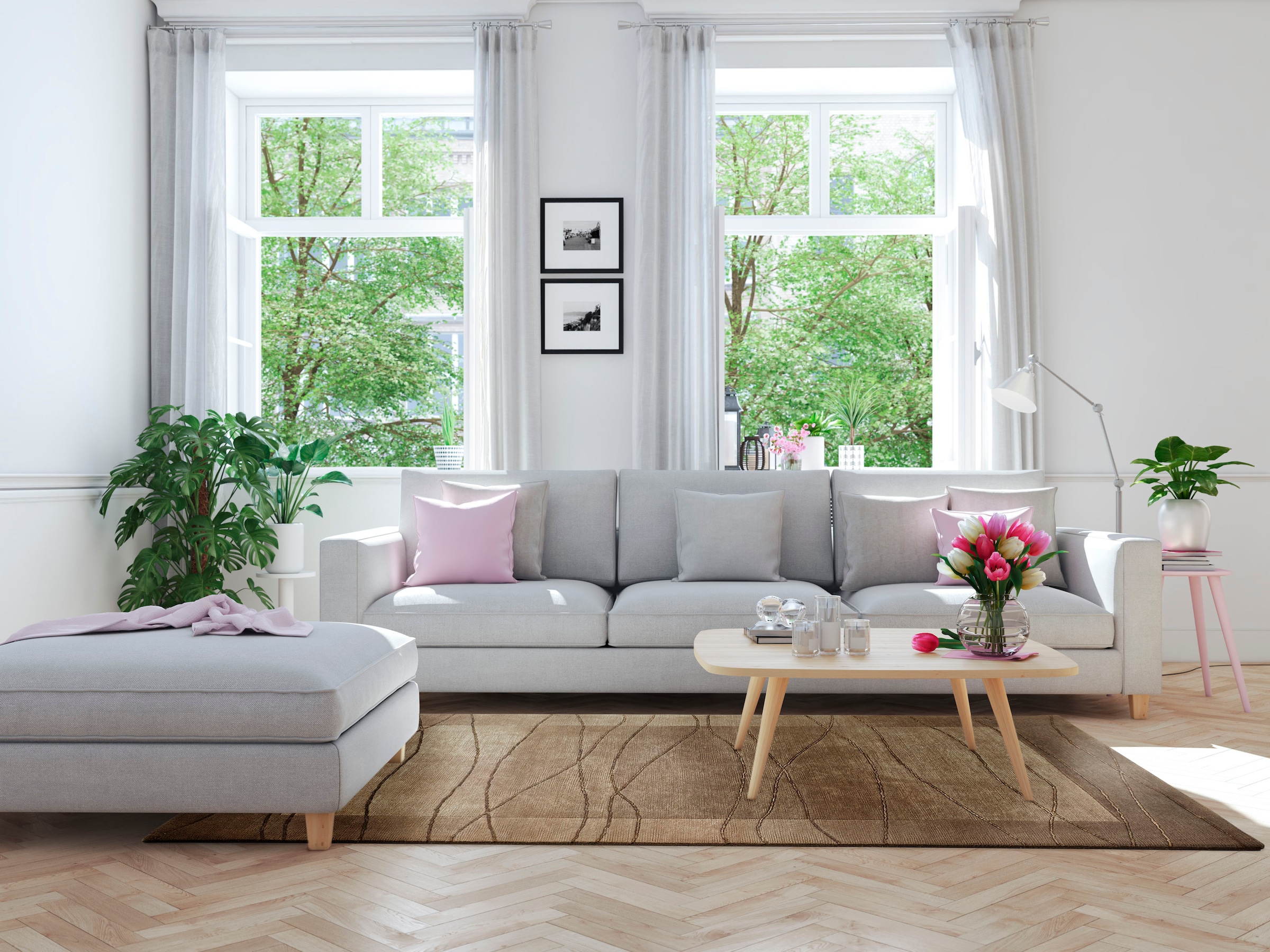 LUXOR living Wollteppich »Lineo«, rechteckig, 14 mm Höhe, Nepalteppich, reine Wolle, handgeknüpft, mit Bordüre