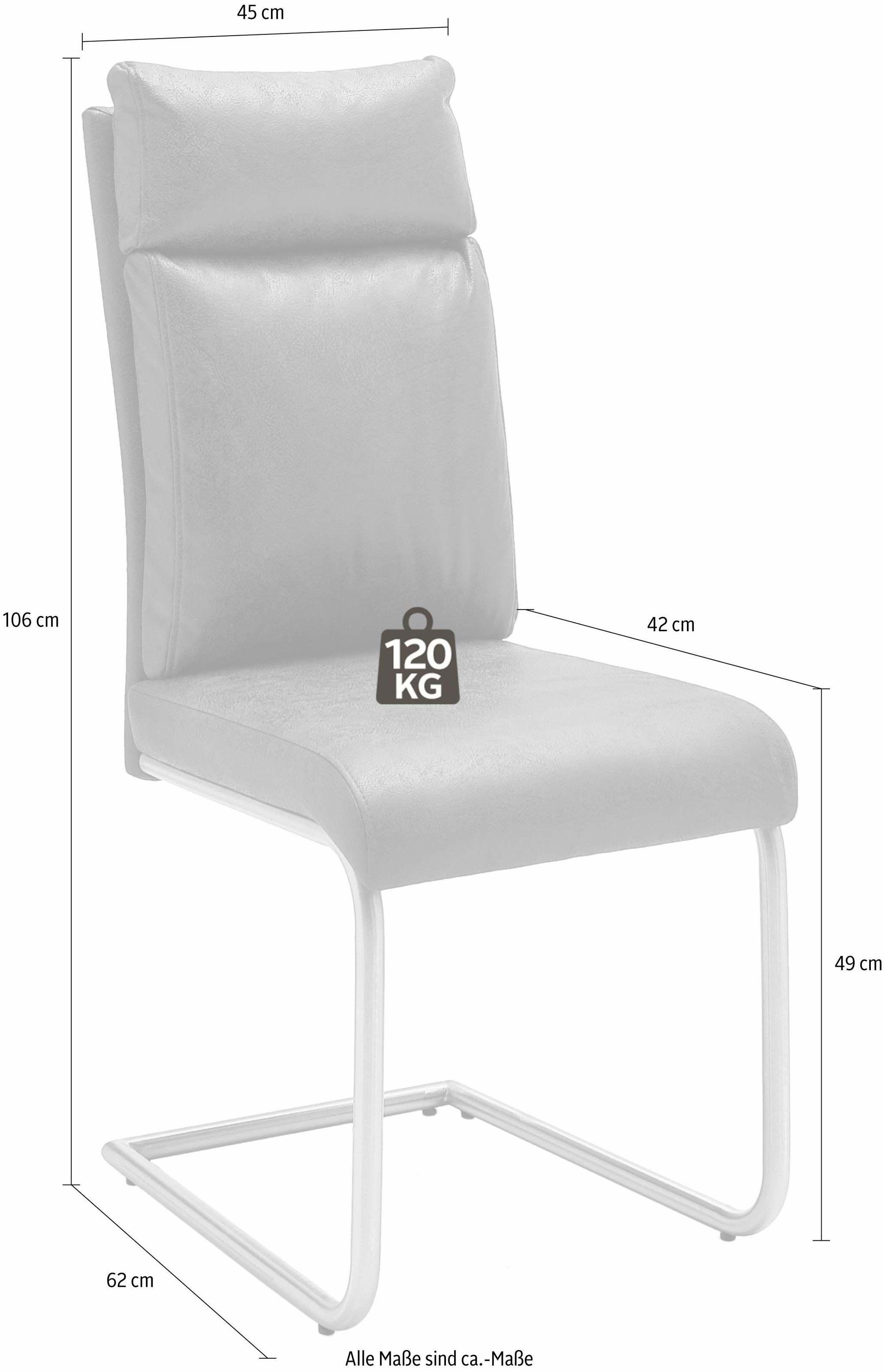 MCA furniture Freischwinger »PIA«, (Set), 2 St., Chenilleoptik, Stuhl belas günstig online kaufen