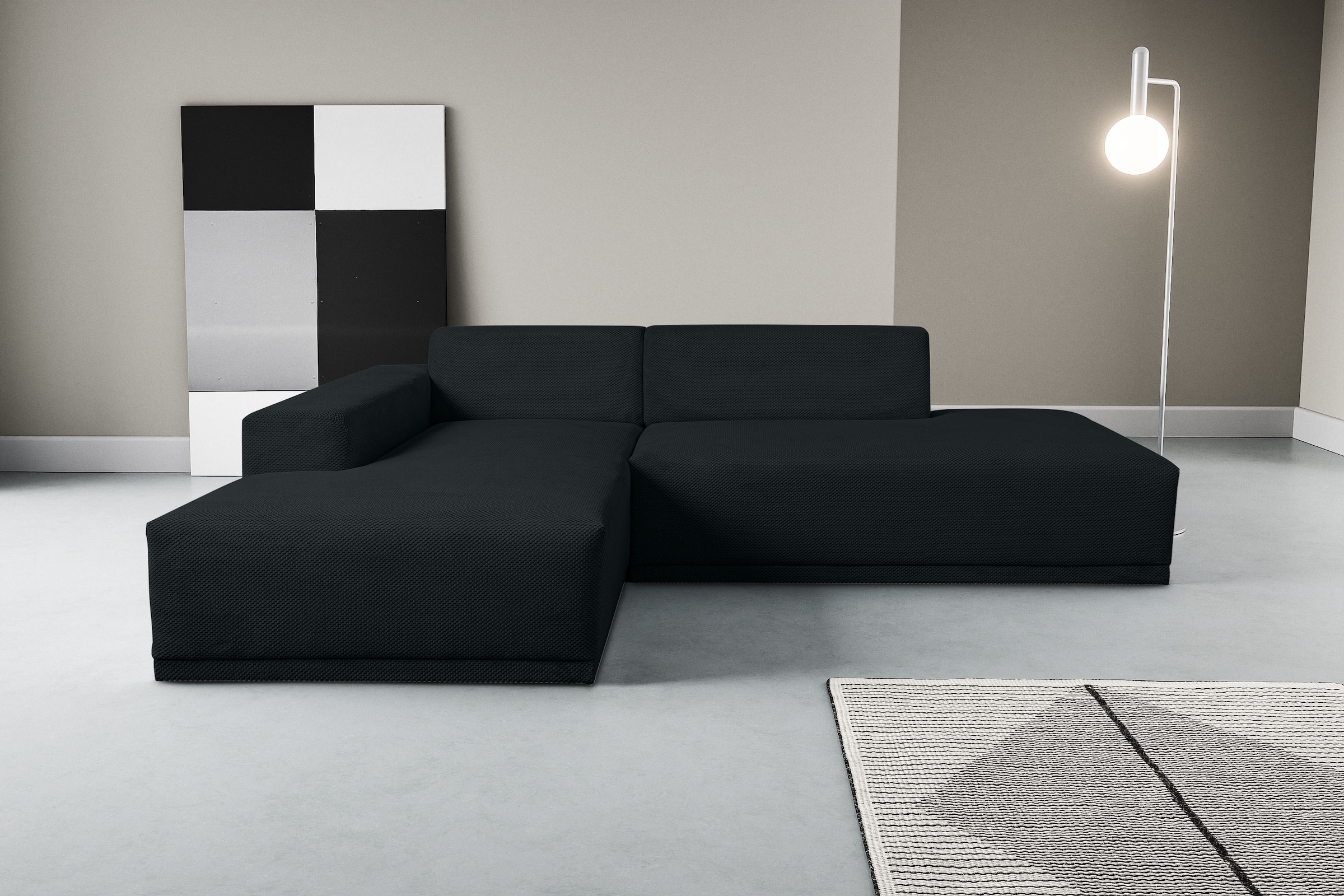 WERK2 Ecksofa »Apollo, hoher Sitzkomfort, aktuelles Design, Breite 264cm, L günstig online kaufen